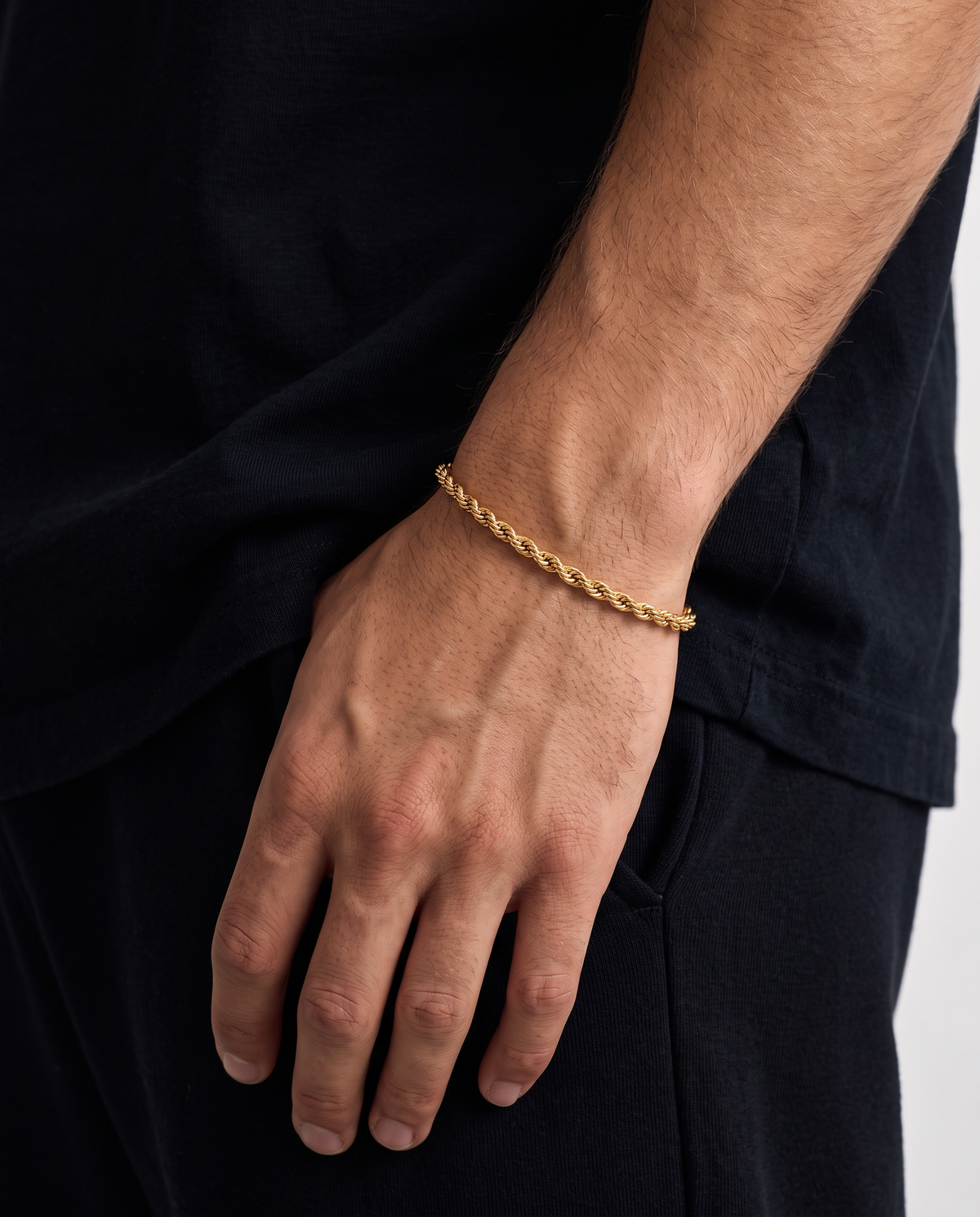 CLEAN ROPE BRACELET. - 3MM GOLD