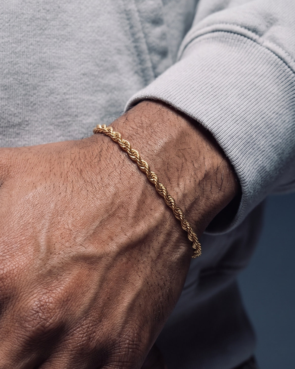 CLEAN ROPE BRACELET. - 3MM GOLD - Drippy Amsterdam