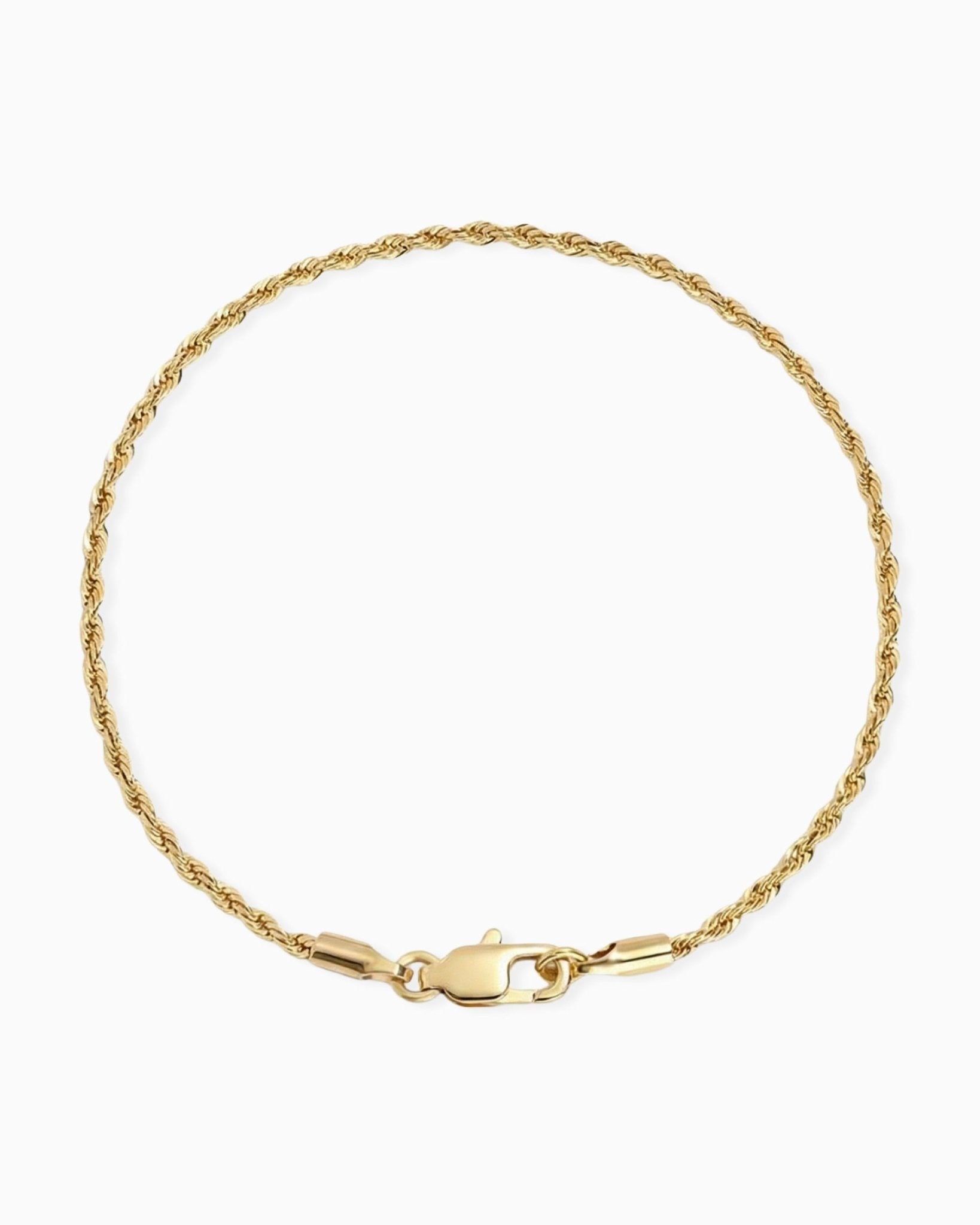 CLEAN ROPE BRACELET. - 2MM GOLD - Drippy Amsterdam