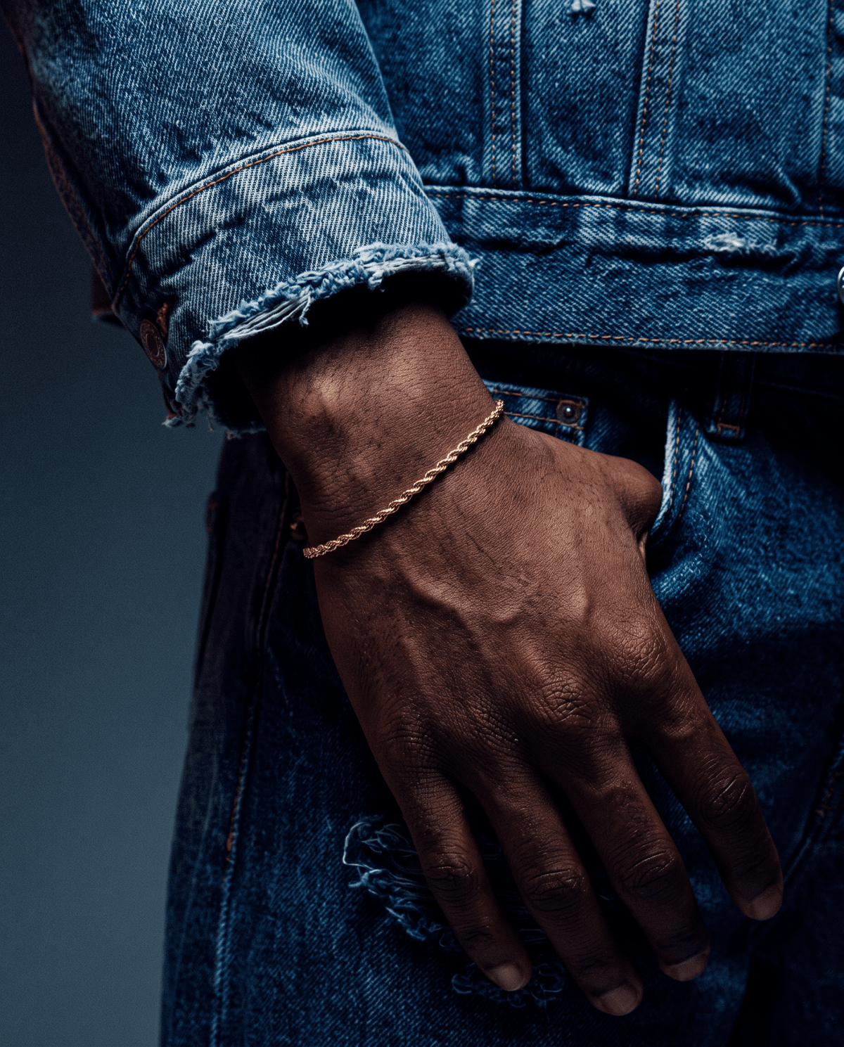 CLEAN ROPE BRACELET. - 2MM GOLD - Drippy Amsterdam