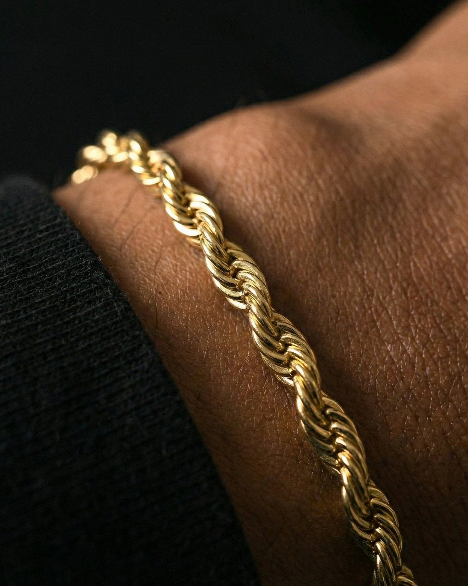 CLEAN ROPE BRACELET. - 3MM GOLD - Drippy Amsterdam