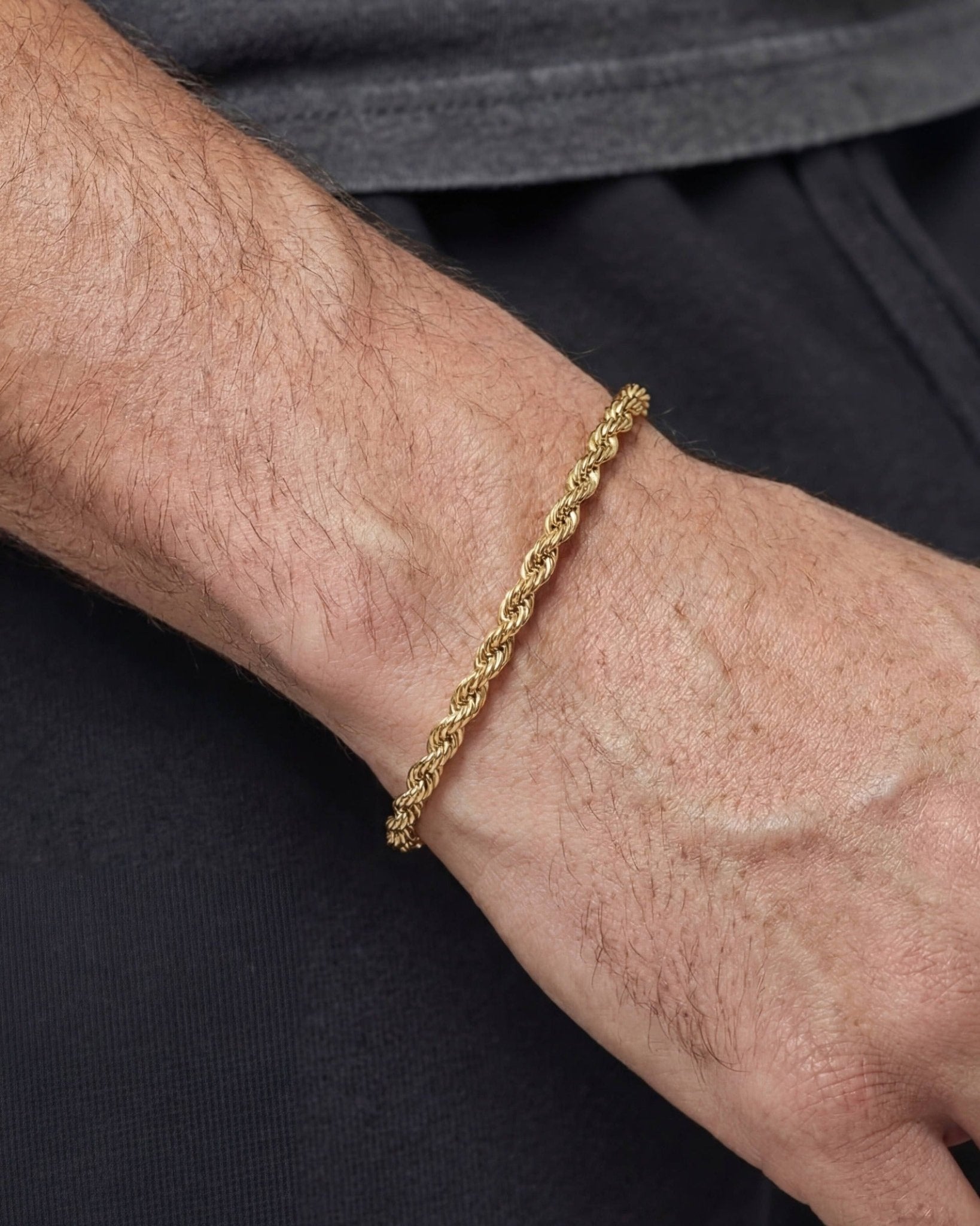 CLEAN ROPE BRACELET. - 3MM GOLD - Drippy Amsterdam