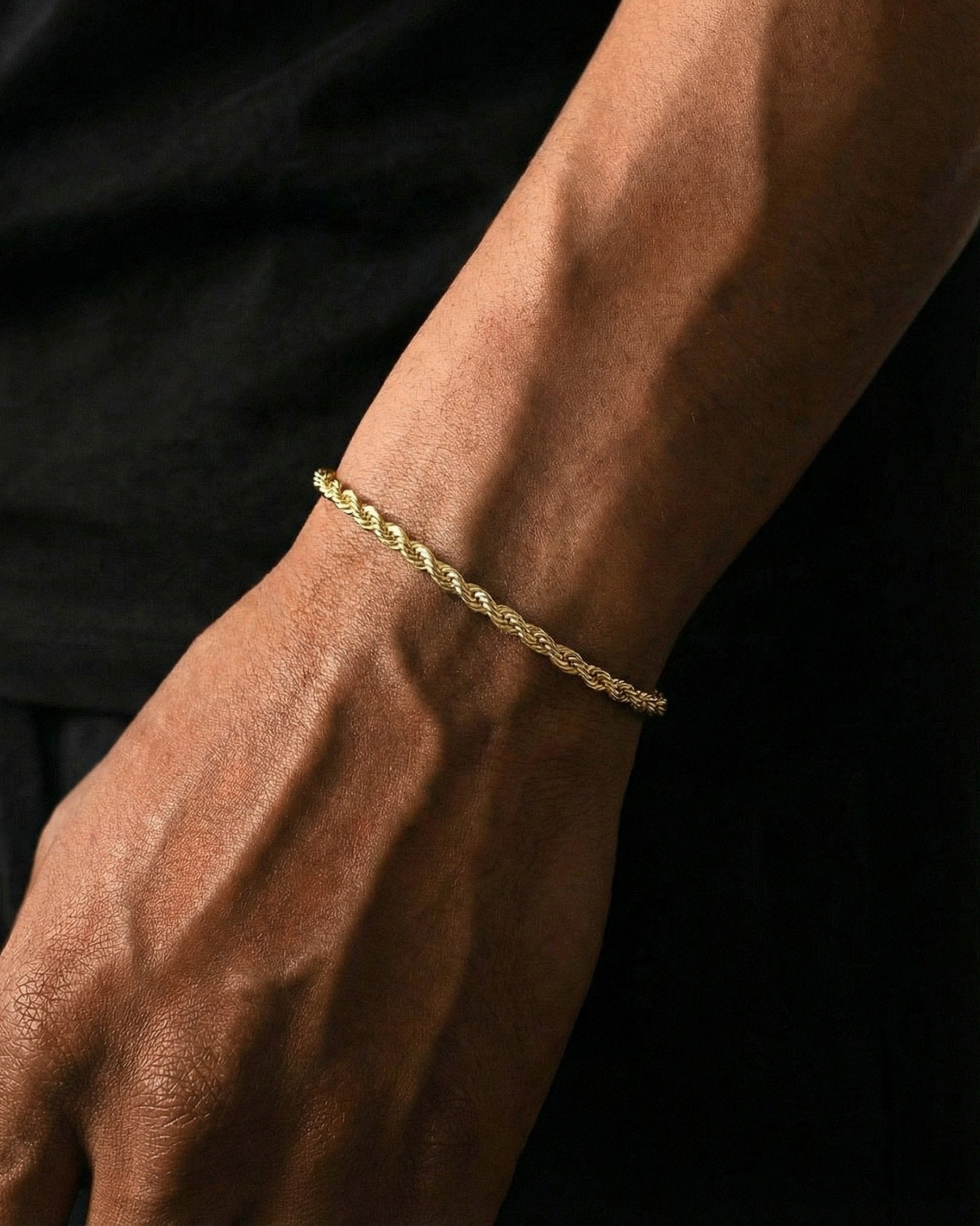 CLEAN ROPE BRACELET. - 3MM GOLD - Drippy Amsterdam