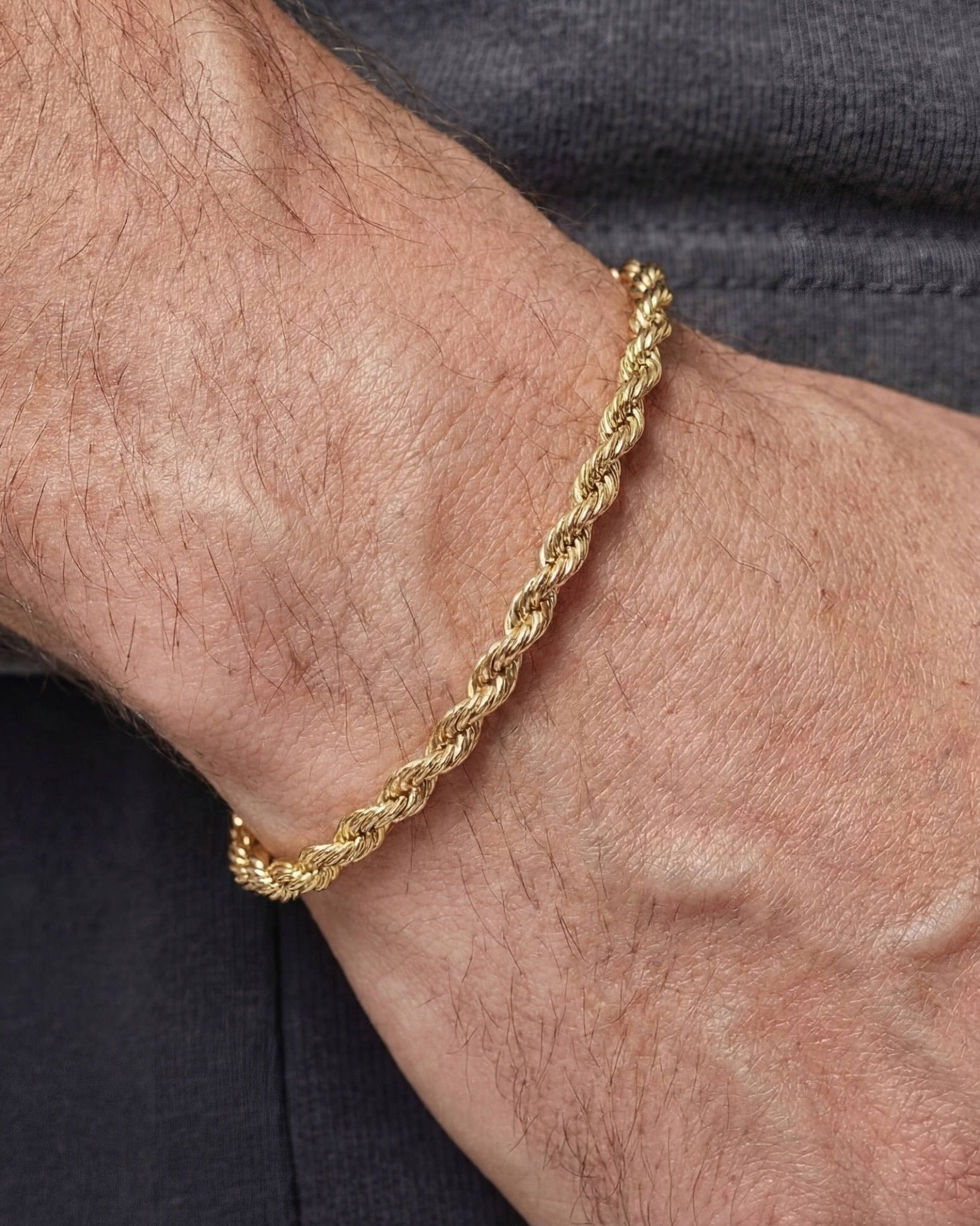 CLEAN ROPE BRACELET. - 3MM GOLD - Drippy Amsterdam