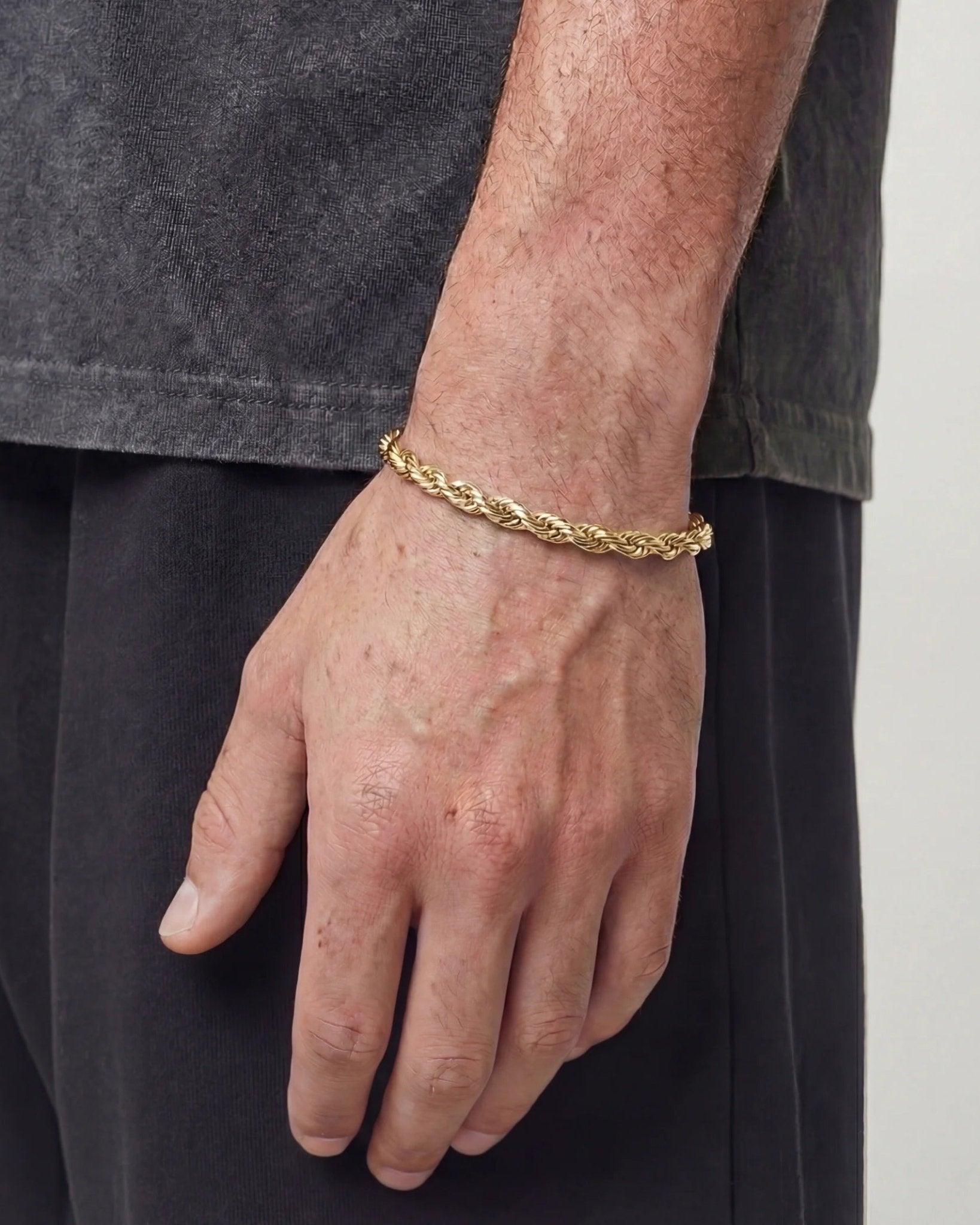 CLEAN ROPE BRACELET. - 6MM GOLD - Drippy Amsterdam