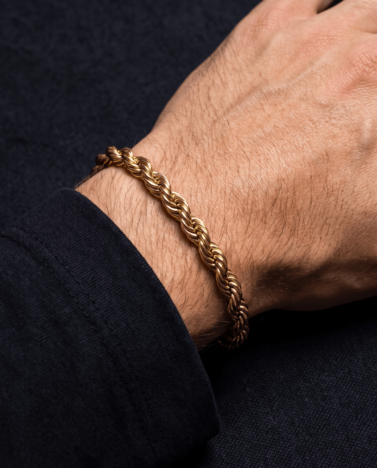 CLEAN ROPE BRACELET. - 6MM GOLD - Drippy Amsterdam