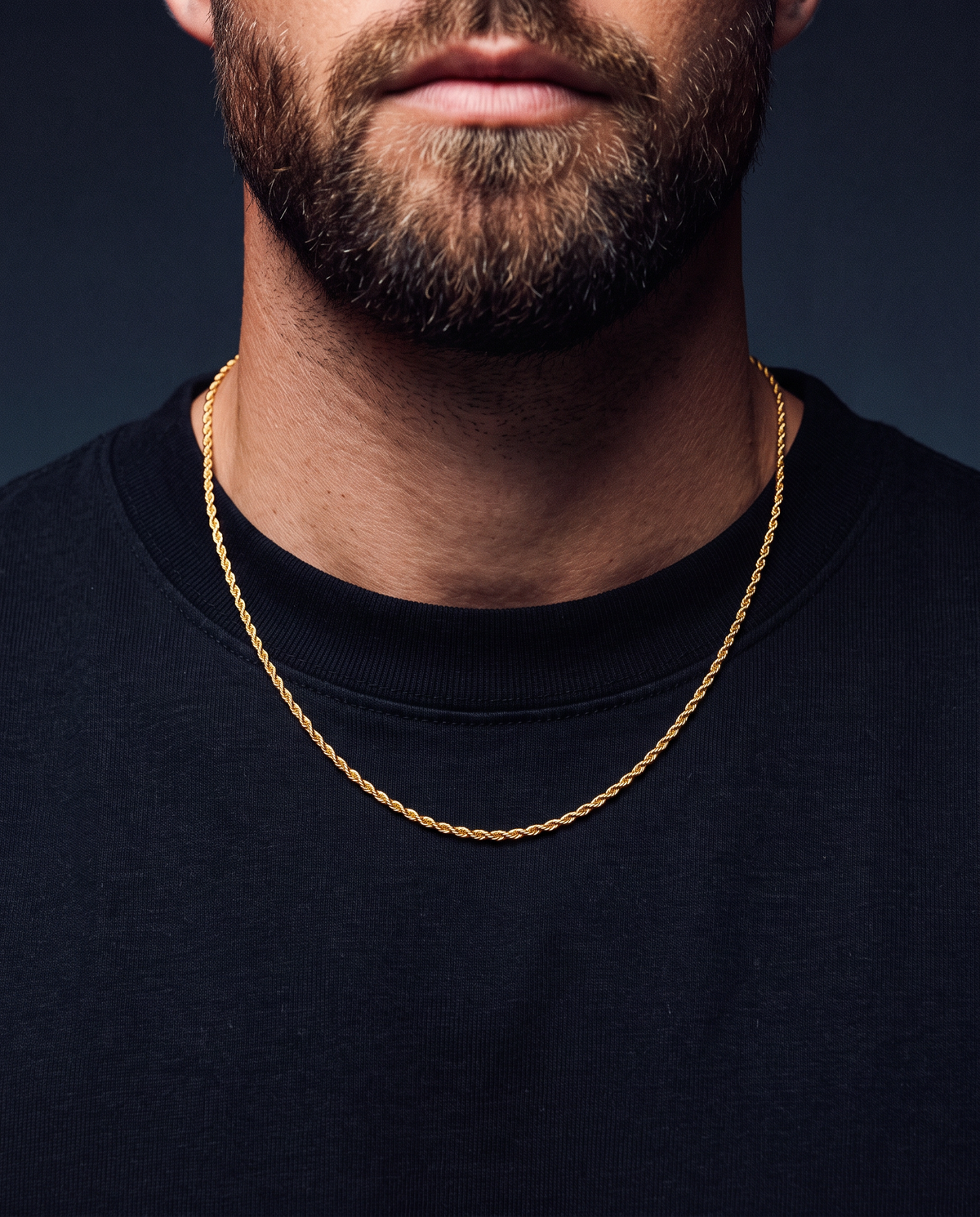 CLEAN ROPE CHAIN. - 2MM GOLD