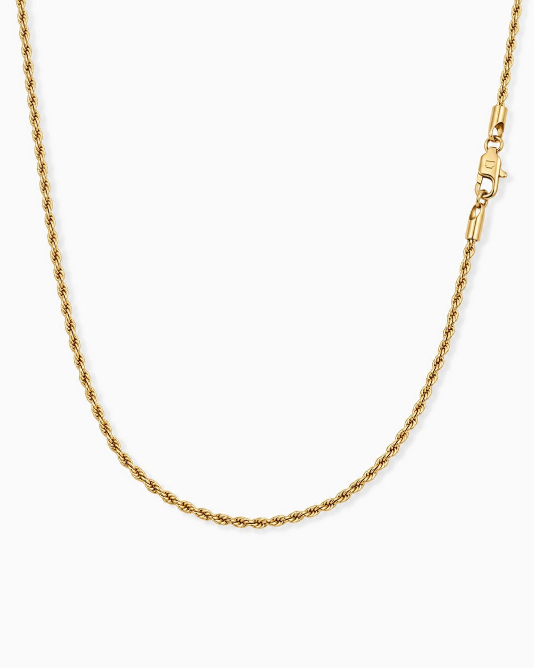 CLEAN ROPE CHAIN. - 2MM GOLD