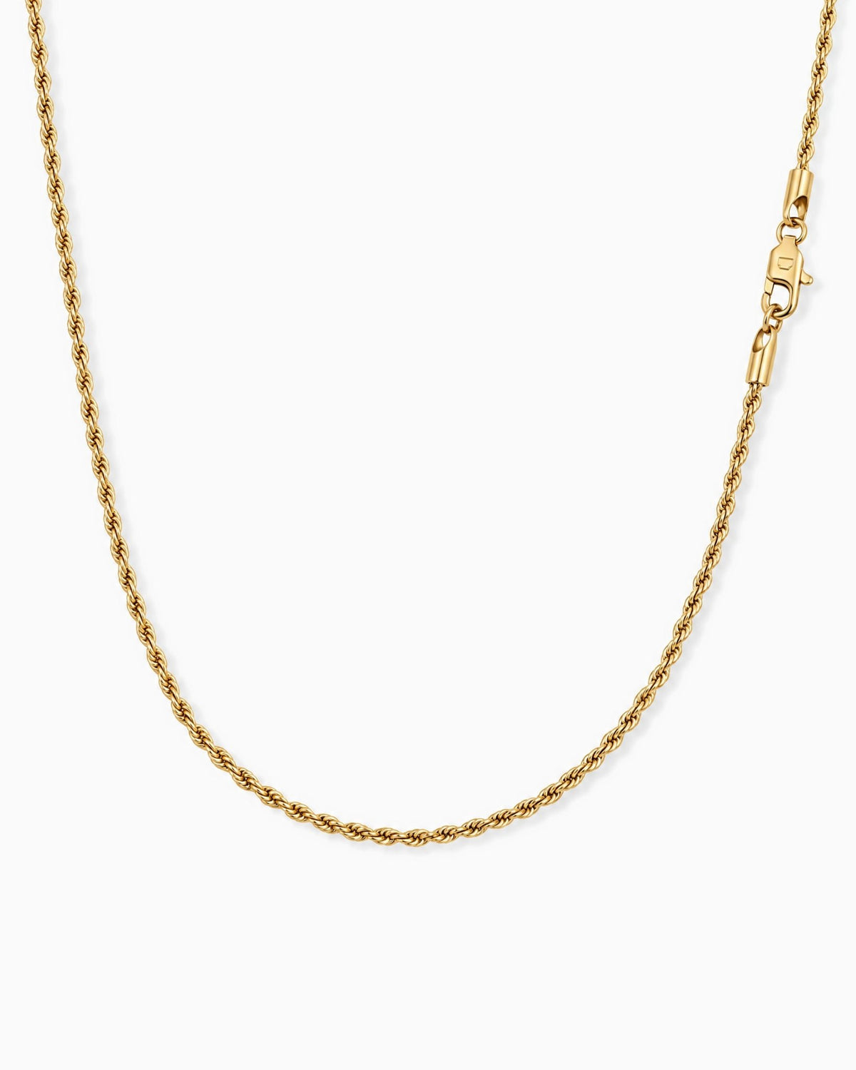CLEAN ROPE CHAIN. - 2MM GOLD