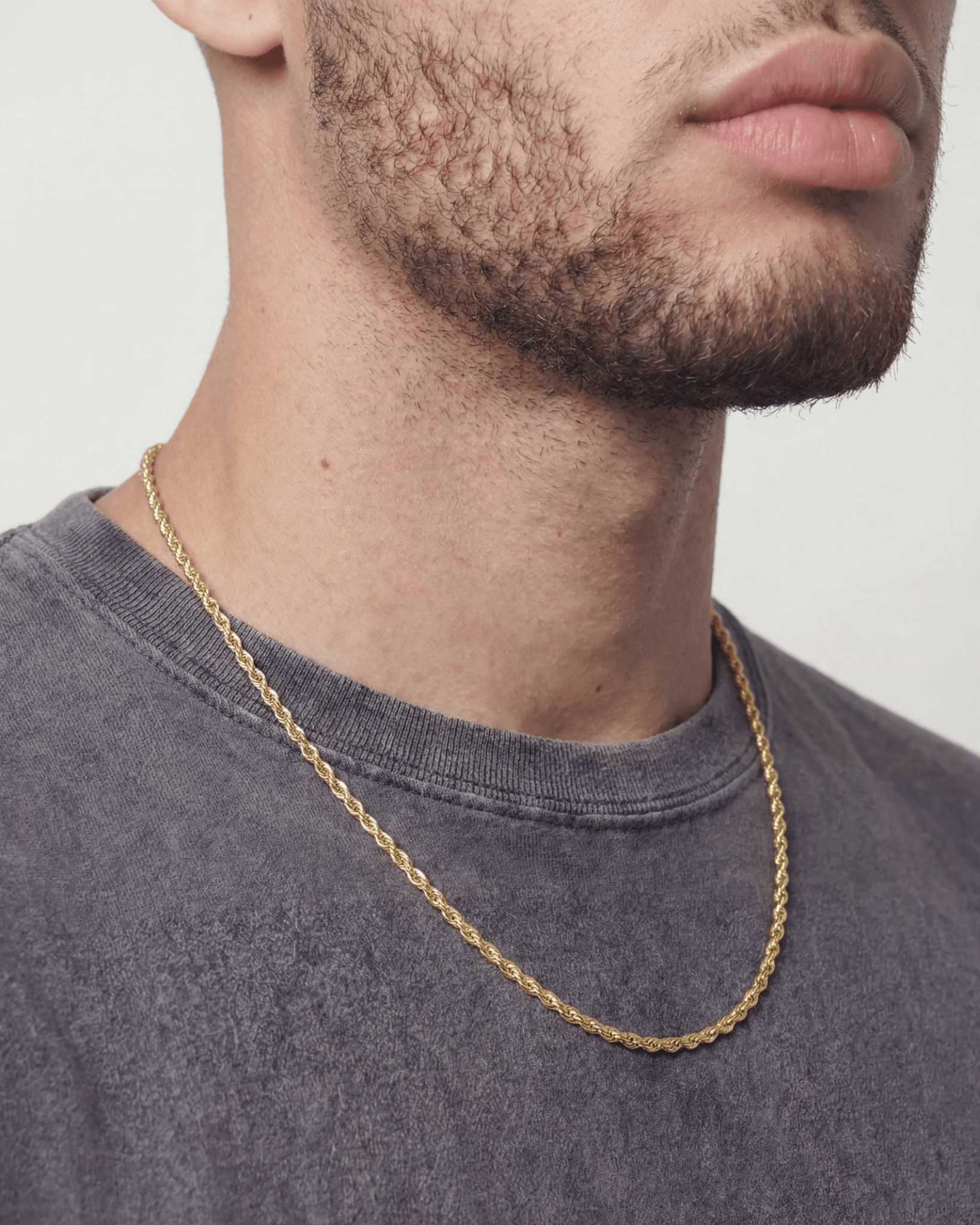 CLEAN ROPE CHAIN. - 3MM GOLD - Drippy Amsterdam