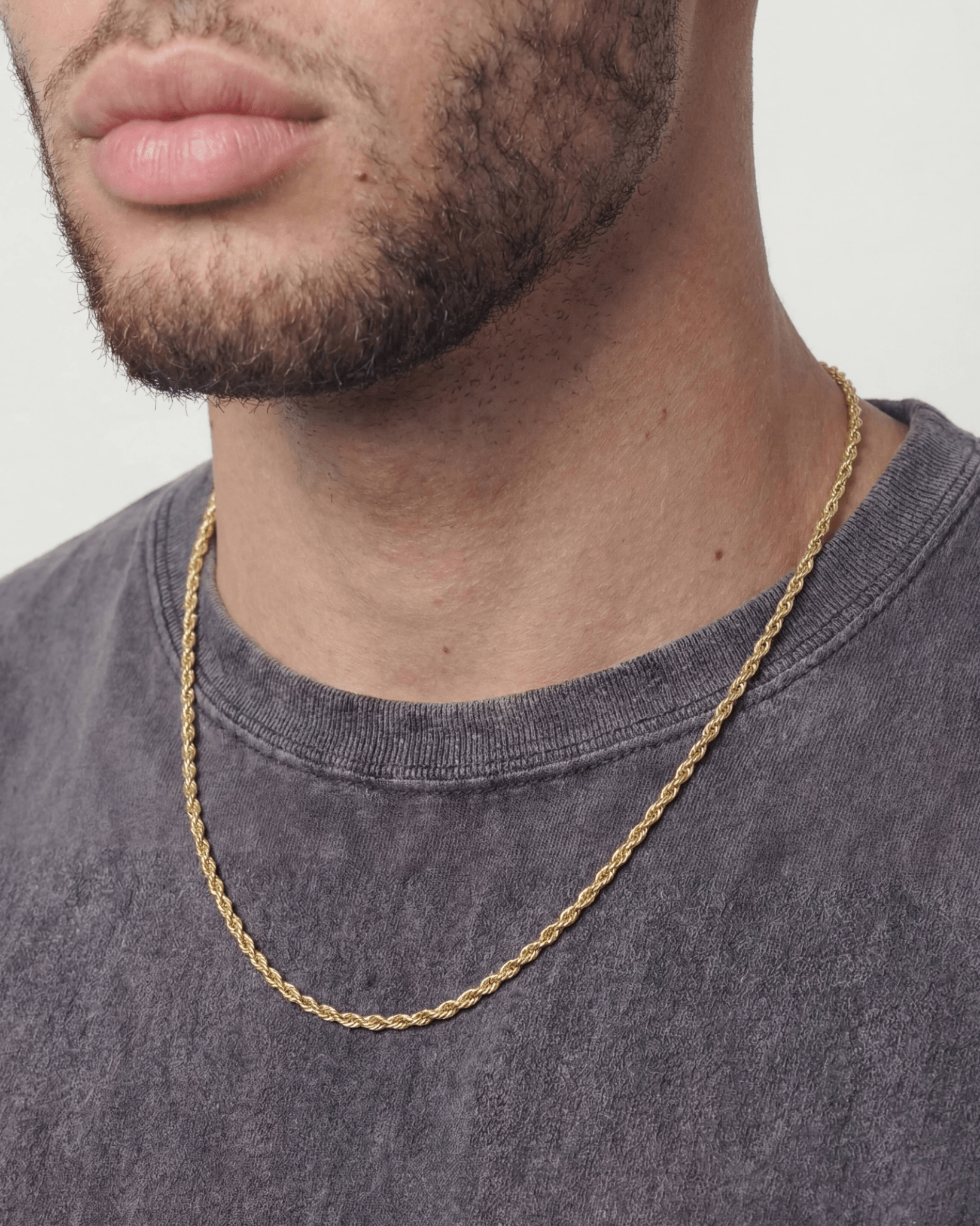CLEAN ROPE CHAIN. - 3MM GOLD - Drippy Amsterdam