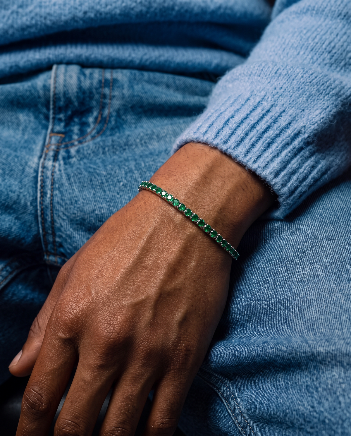 EMERALD ICE BRACELET. - 3MM 925
