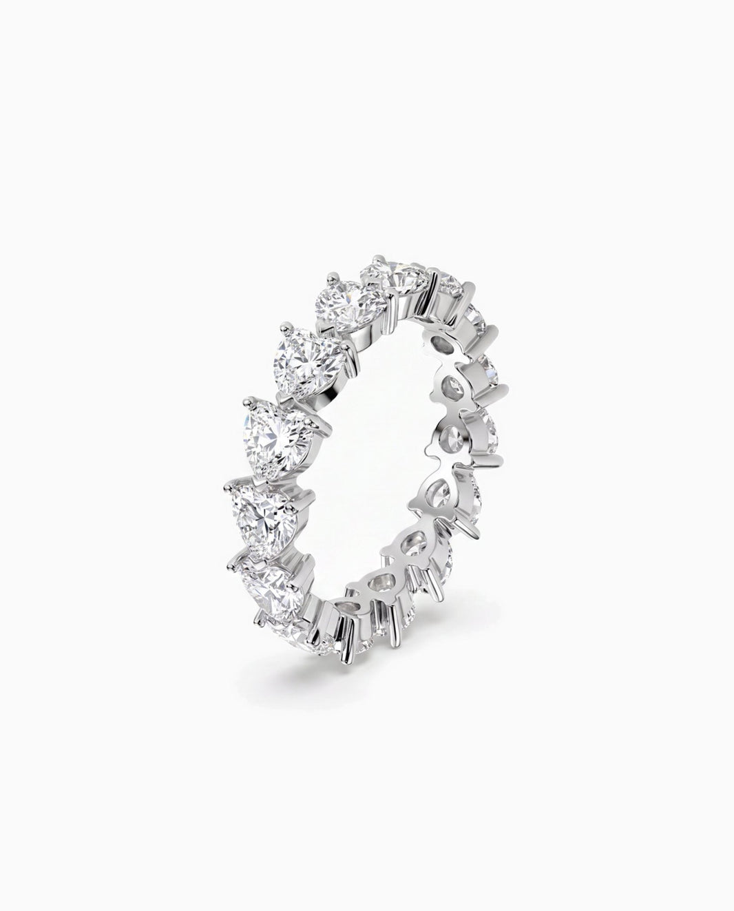 HEART CUT BAND RING. - 925