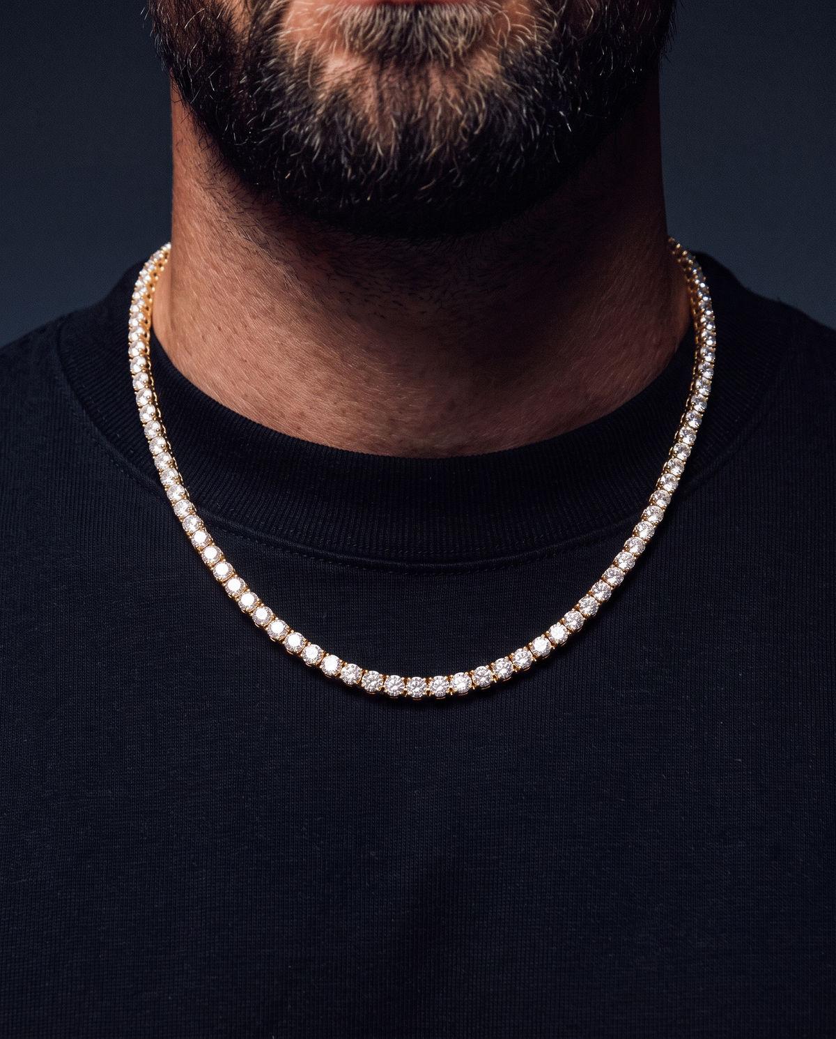 ICE BREAKER CHAIN. - 4MM GOLD