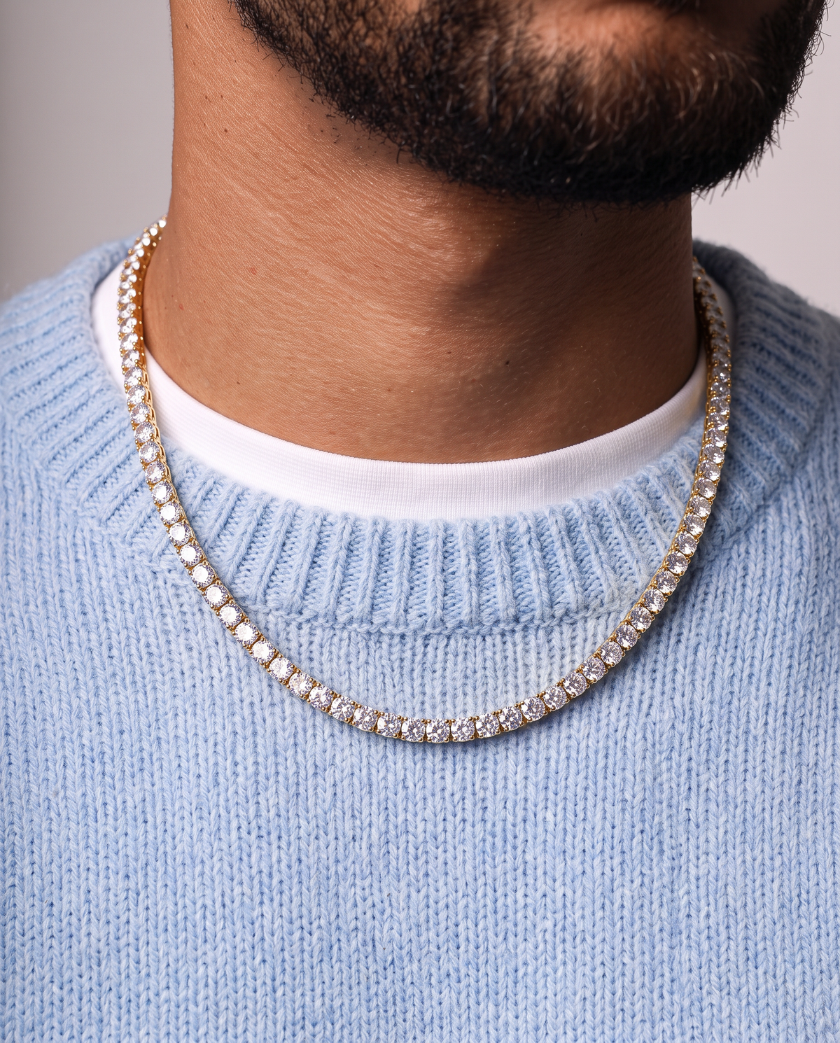 ICE BREAKER CHAIN. - 5MM GOLD