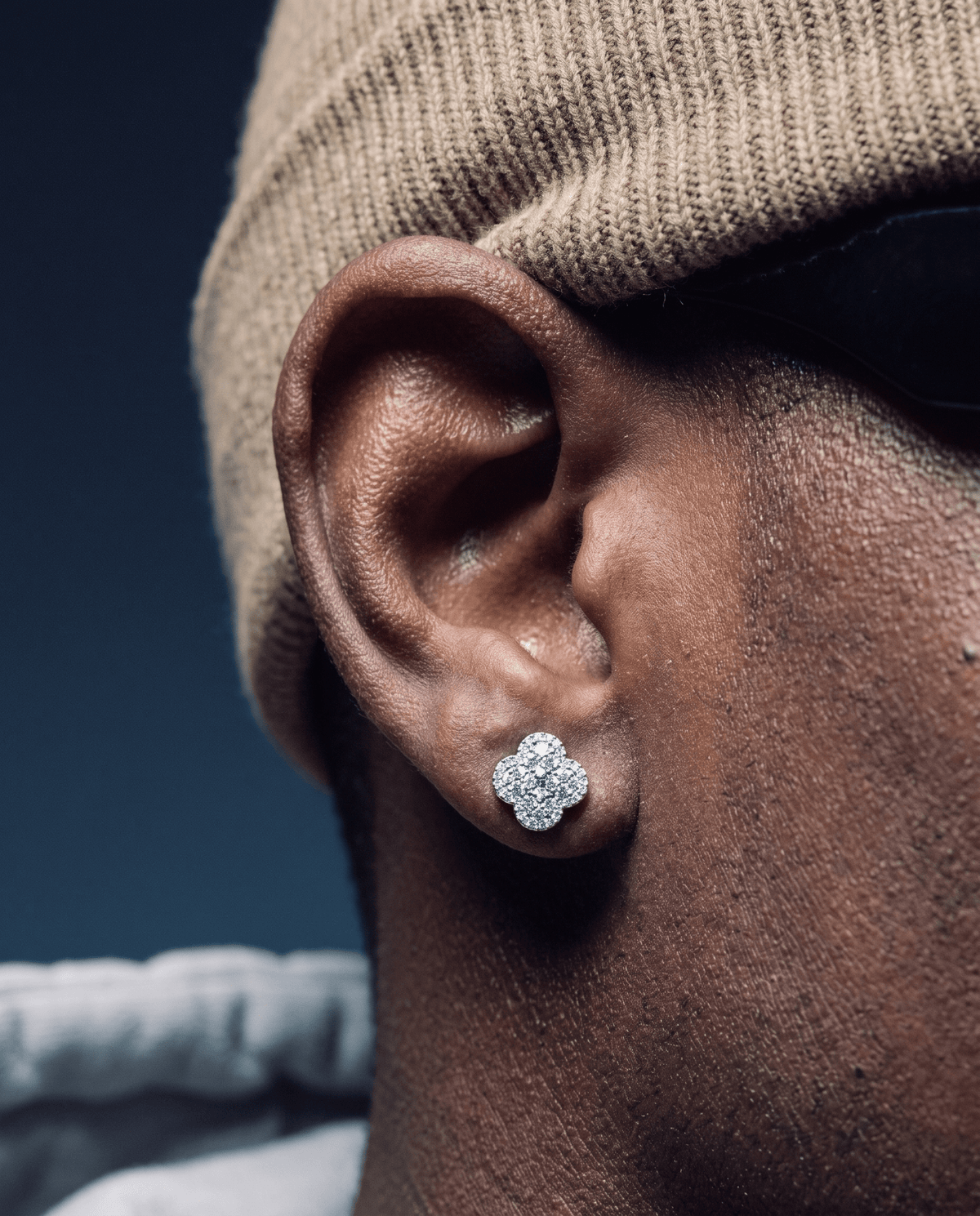 ICED CLOVER STUDS. - 925 - Drippy Amsterdam