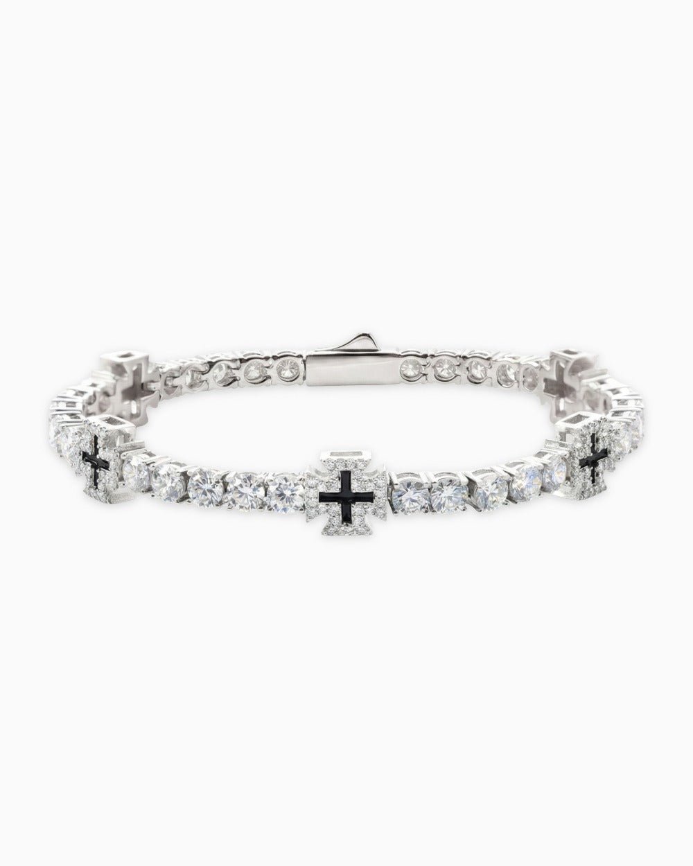 MOISSANITE CROSS TENNIS BRACELET | Drippy Amsterdam