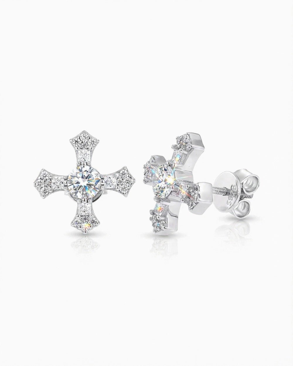 MOISSANITE CROSSWIRE STUDS. - Drippy Amsterdam