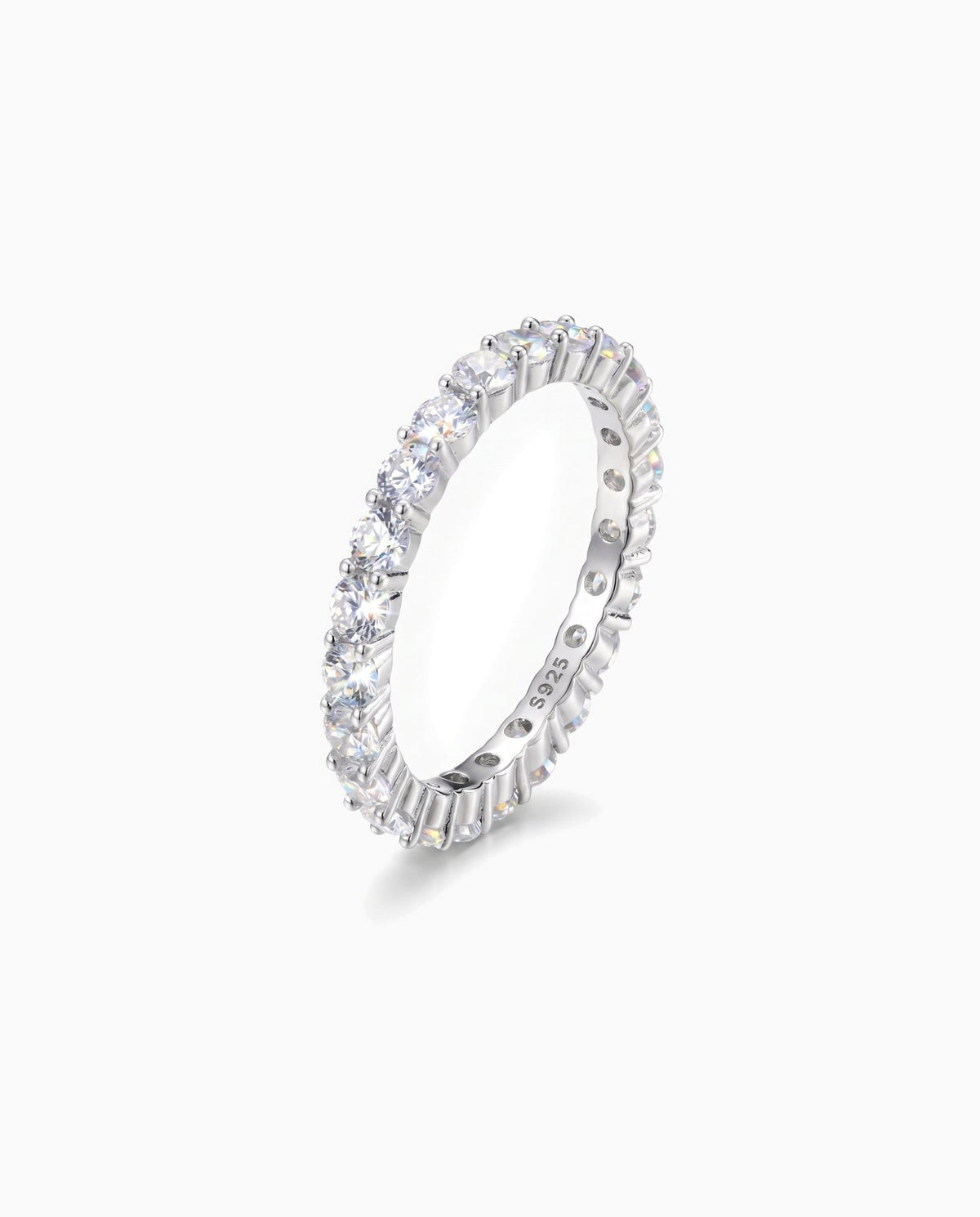 MOISSANITE ETERNITY RING.