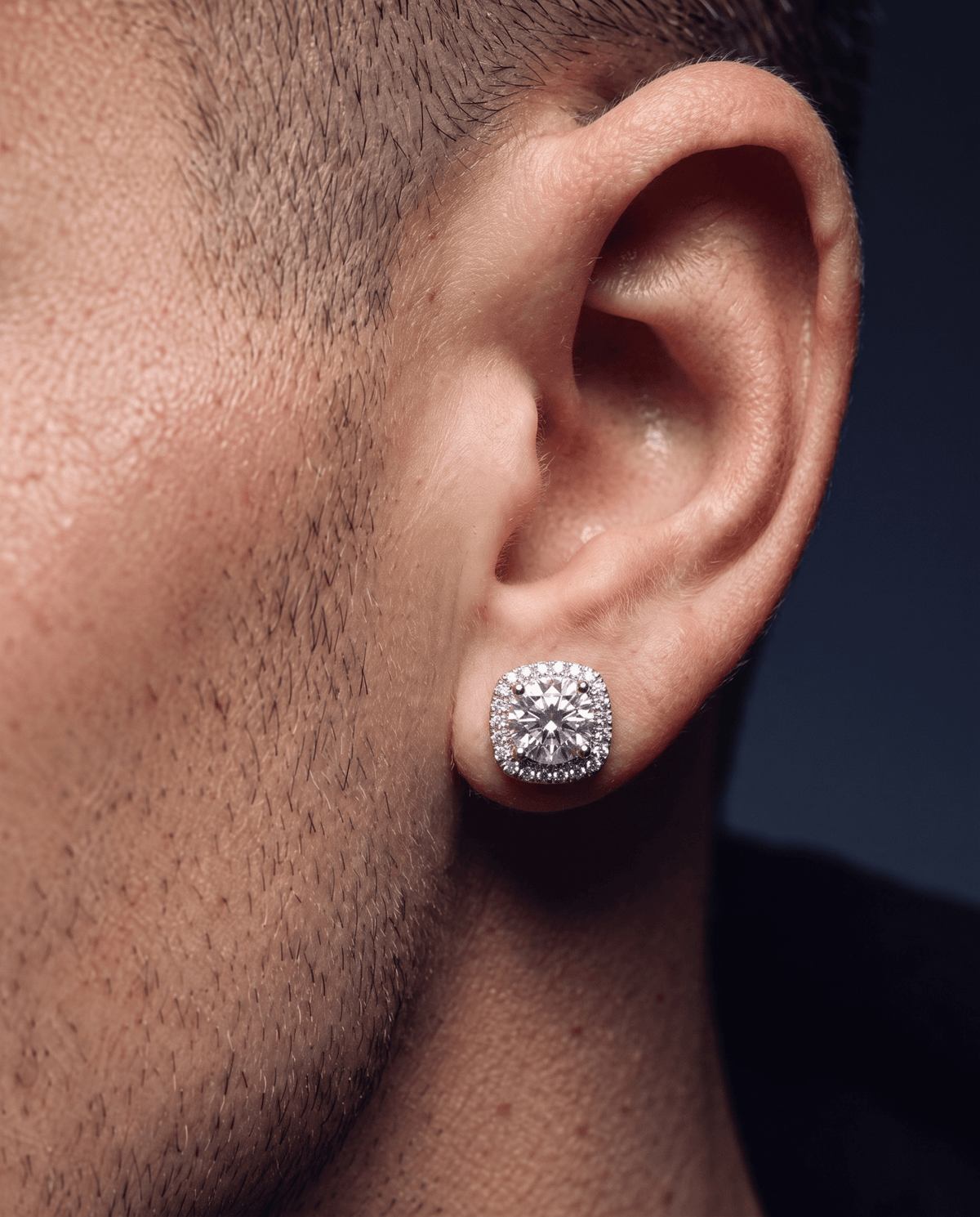 MOISSANITE HALO EARRINGS. - Drippy Amsterdam