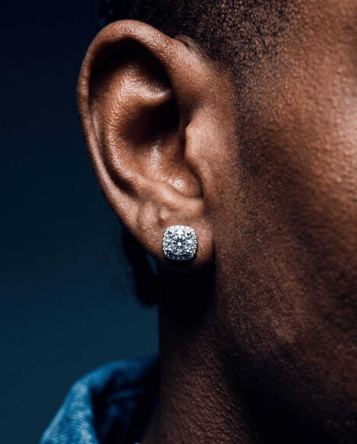 MOISSANITE HALO EARRINGS. - Drippy Amsterdam