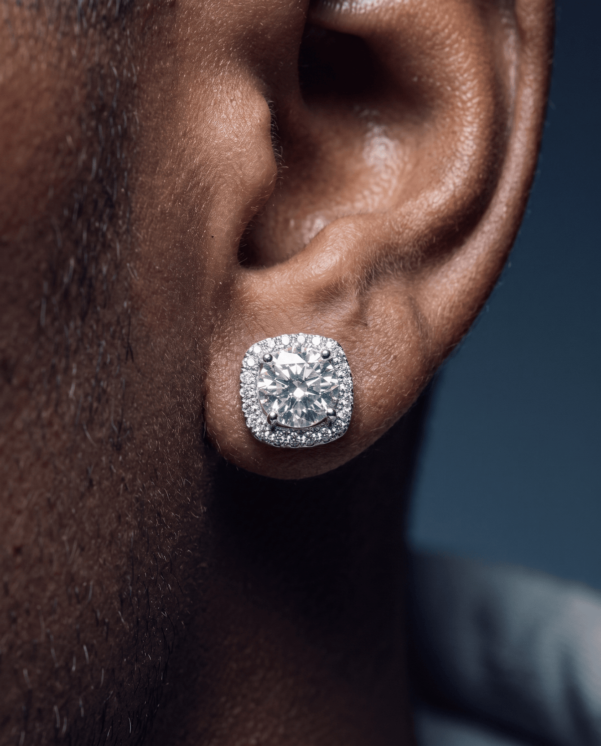 MOISSANITE HALO EARRINGS. - Drippy Amsterdam