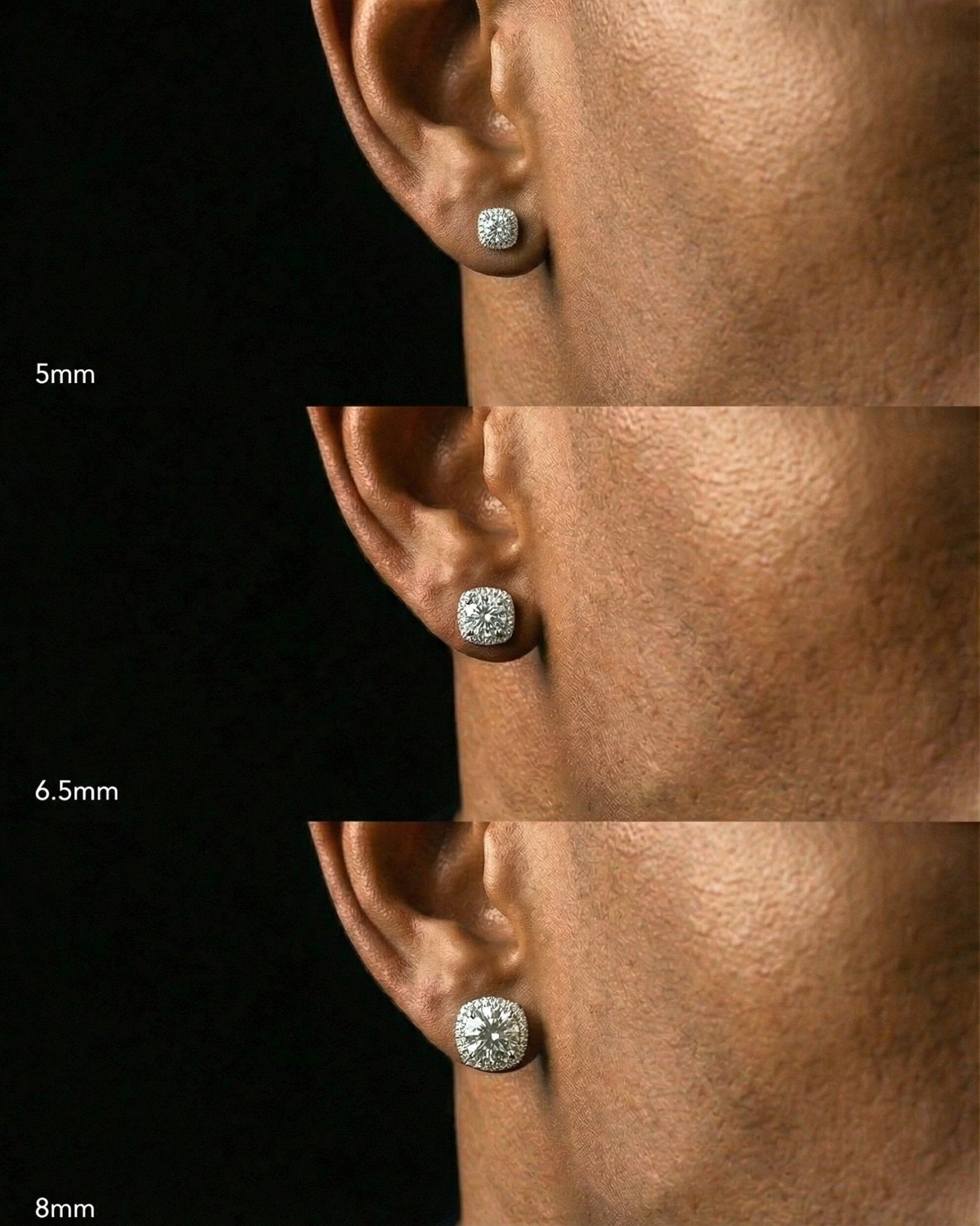 MOISSANITE HALO EARRINGS. - Drippy Amsterdam