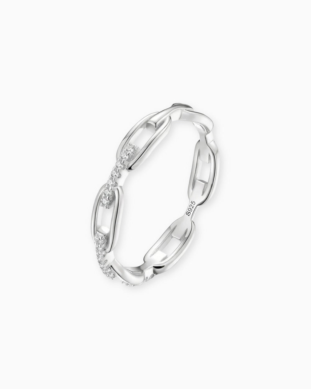 MOISSANITE ICED CHAIN RING. - Drippy Amsterdam