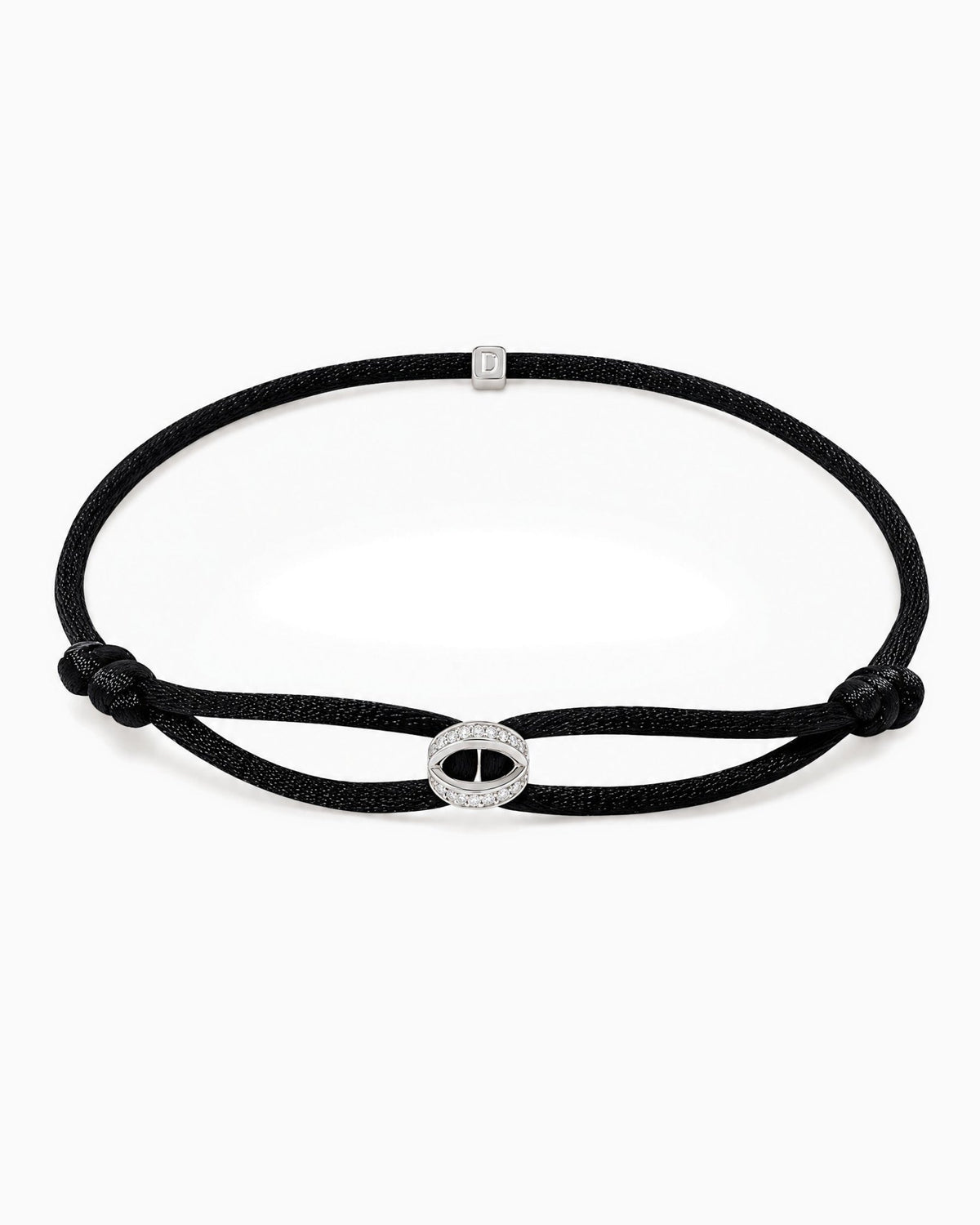MOISSANITE ICED INFINITY CORD BRACELET.