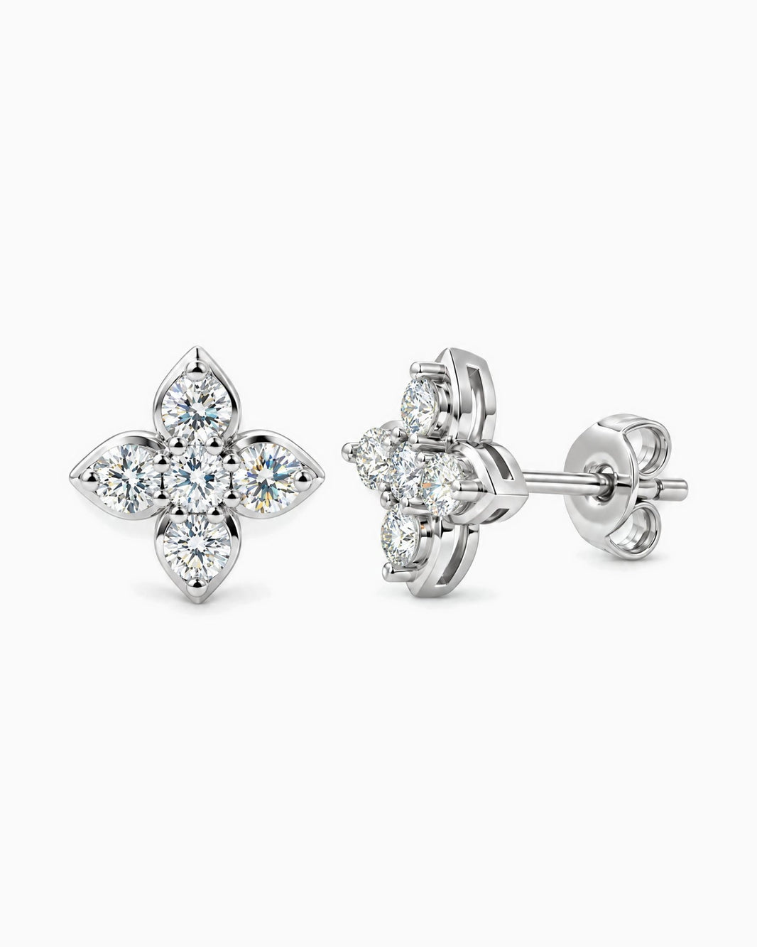 MOISSANITE JASMINE STUDS. - Drippy Amsterdam