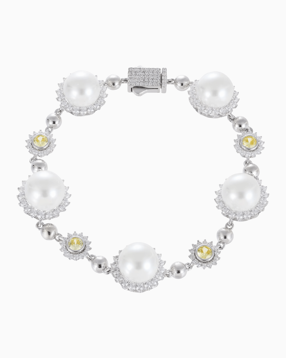 MOISSANITE PEARLS & SUN BRACELET. - Drippy Amsterdam