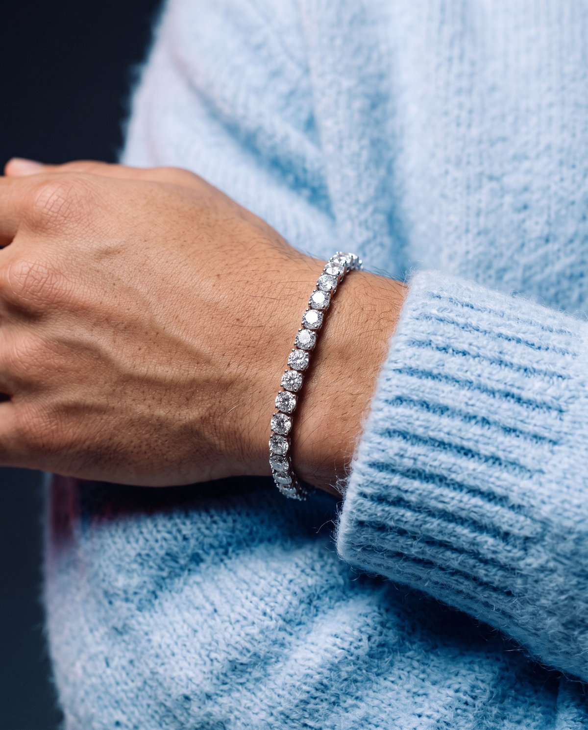MOISSANITE TENNIS BRACELET. - 5MM