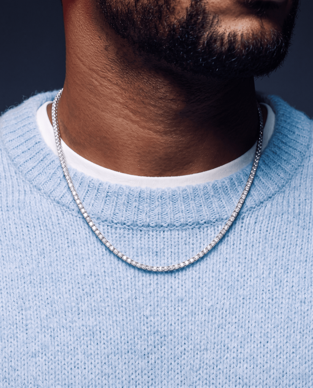 MOISSANITE TENNIS CHAIN. - 2MM - Drippy Amsterdam