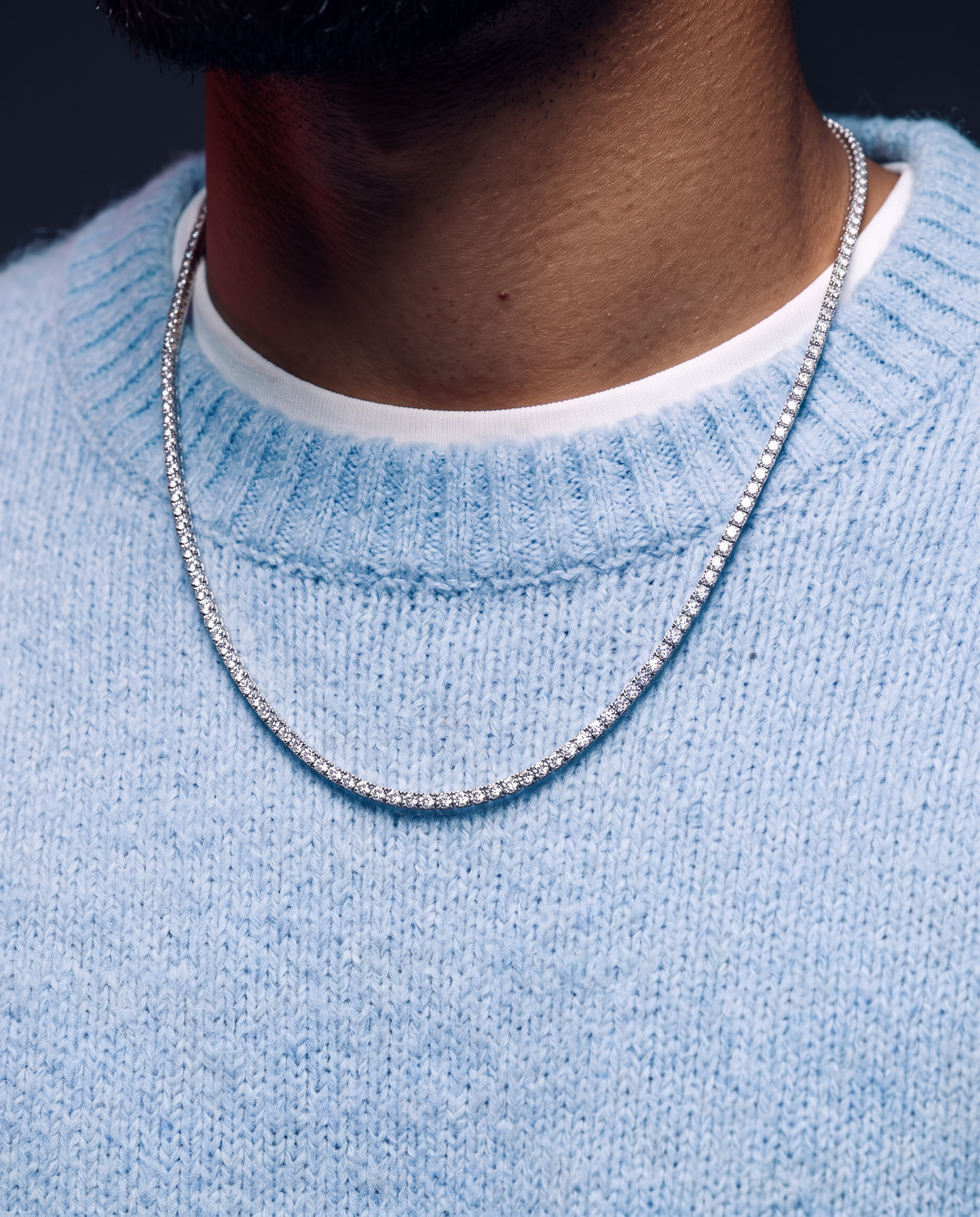 MOISSANITE TENNIS CHAIN. - 2MM