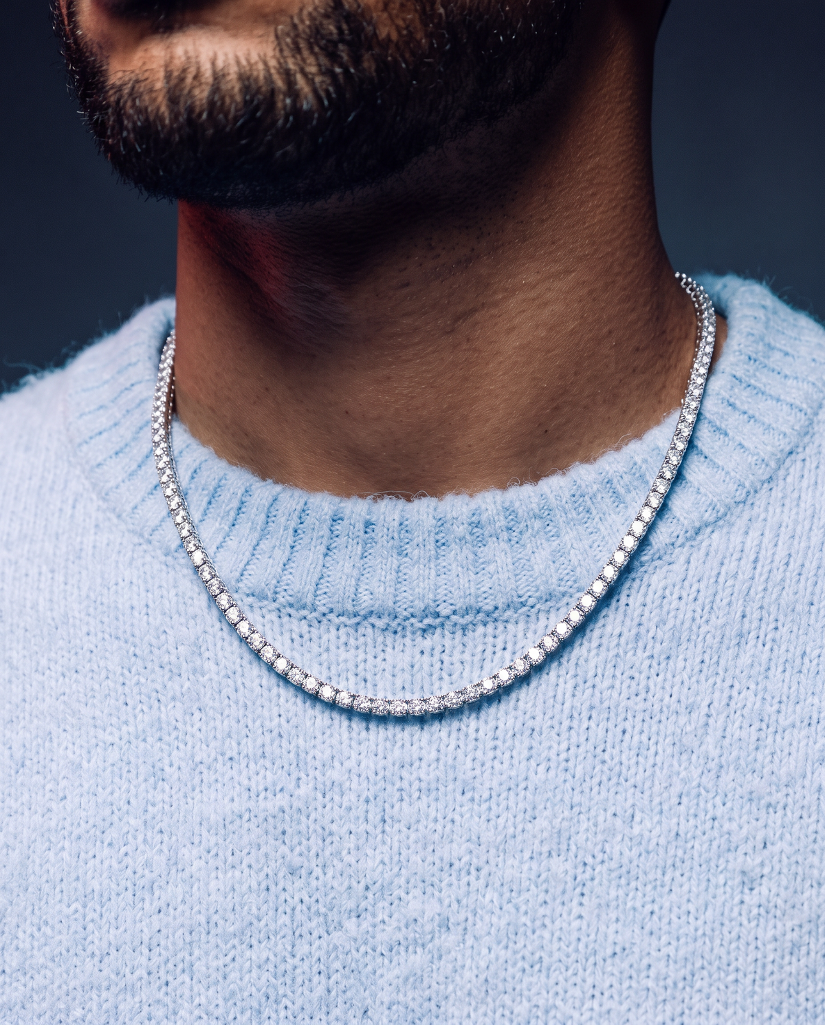 MOISSANITE TENNIS CHAIN. - 3MM