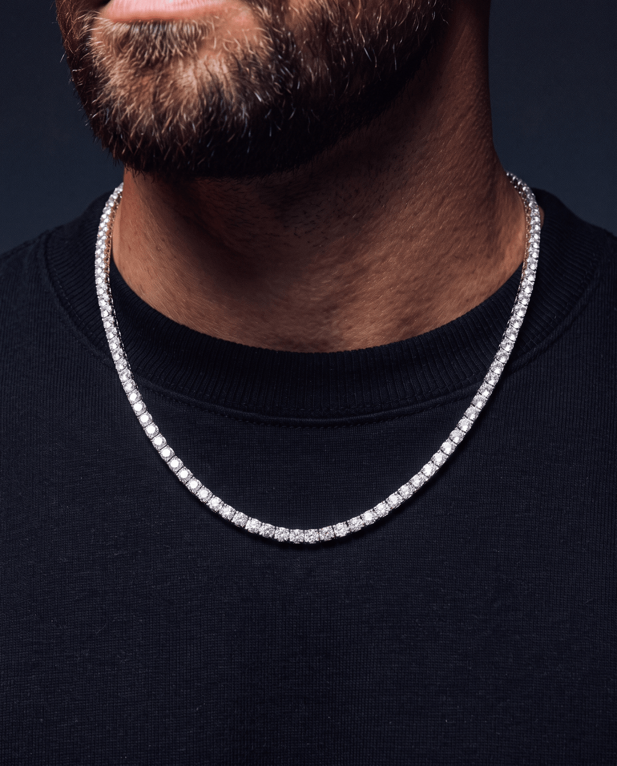MOISSANITE TENNIS CHAIN. - 4MM - Drippy Amsterdam