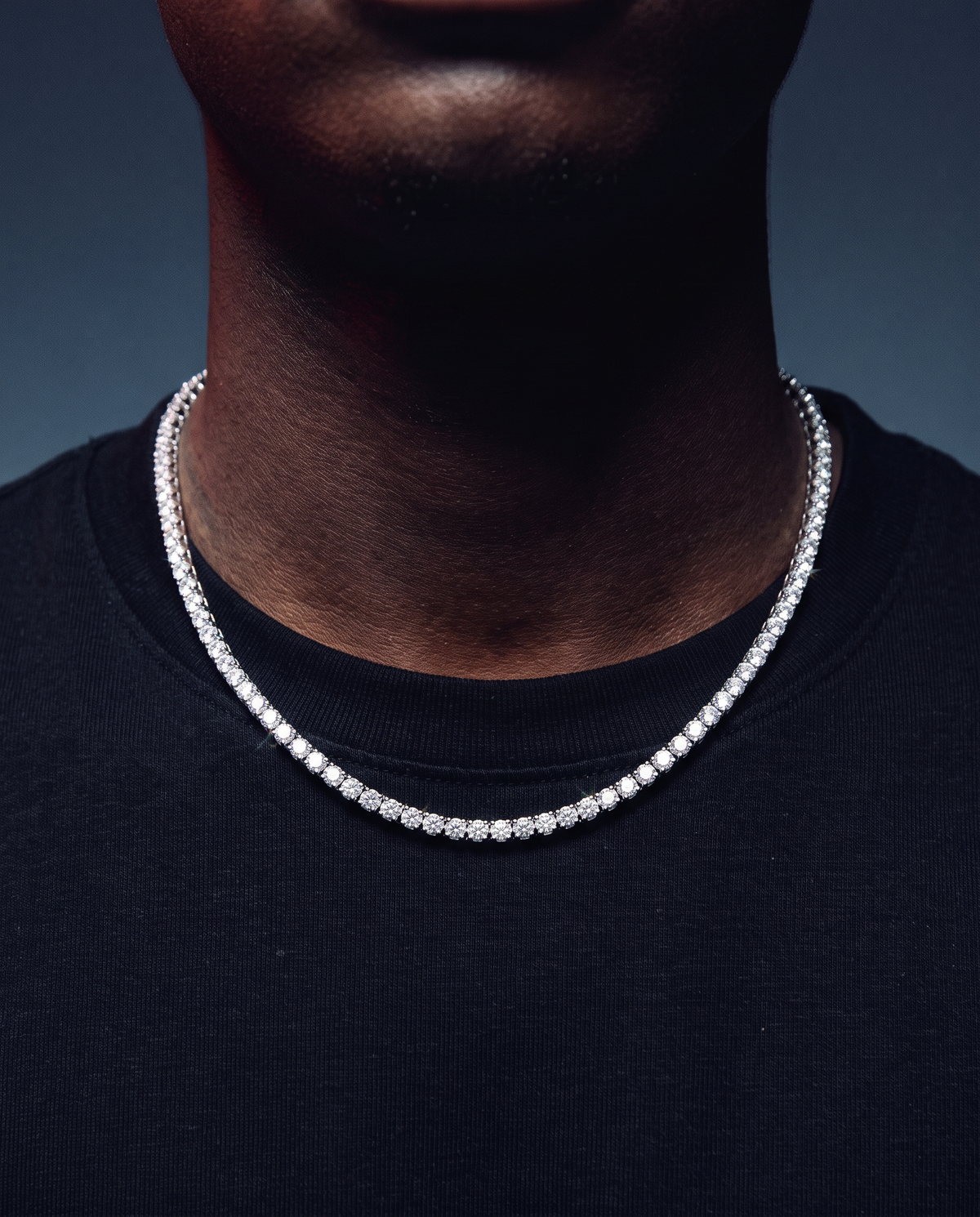 MOISSANITE TENNIS CHAIN. - 4MM