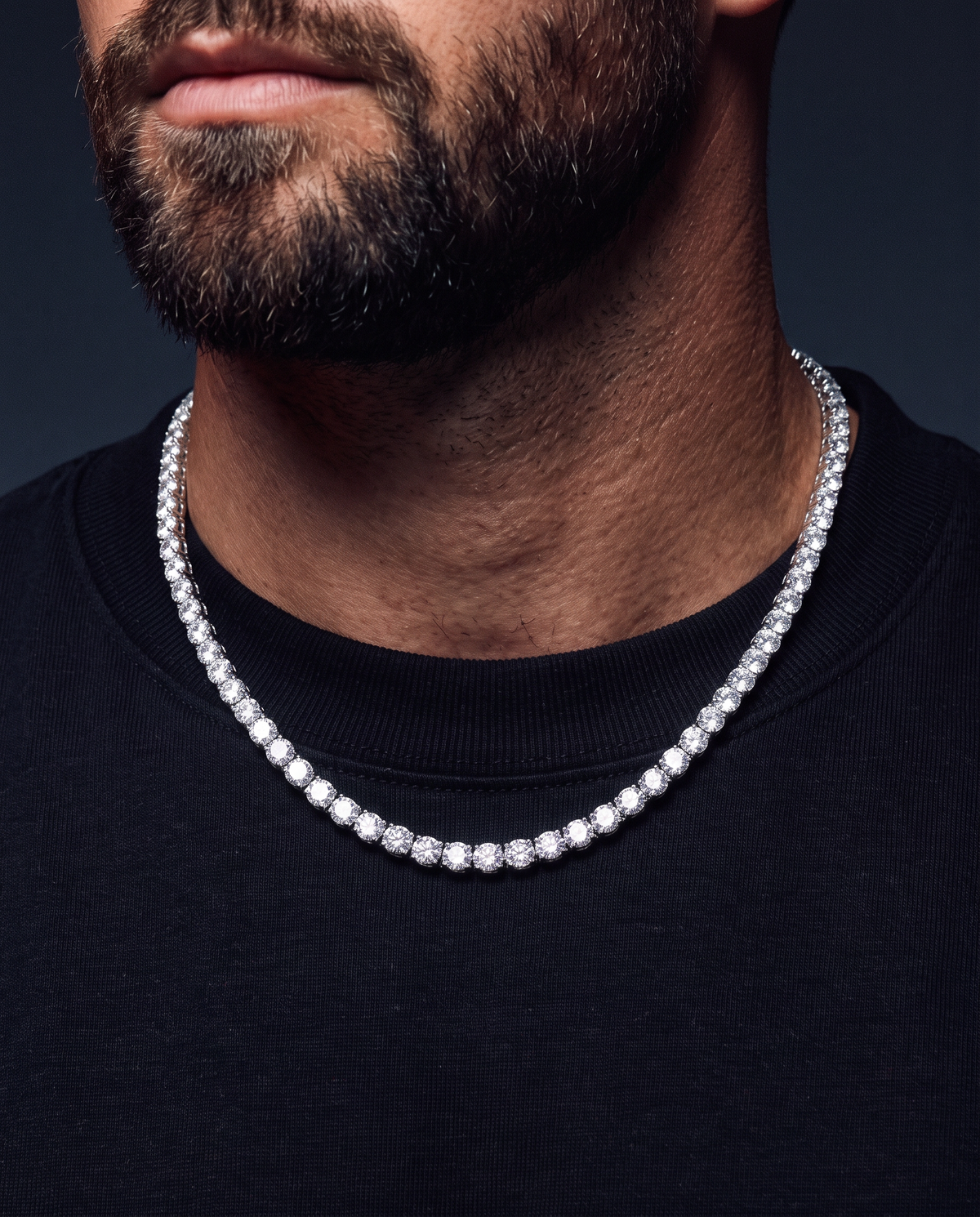 MOISSANITE TENNIS CHAIN. - 5MM