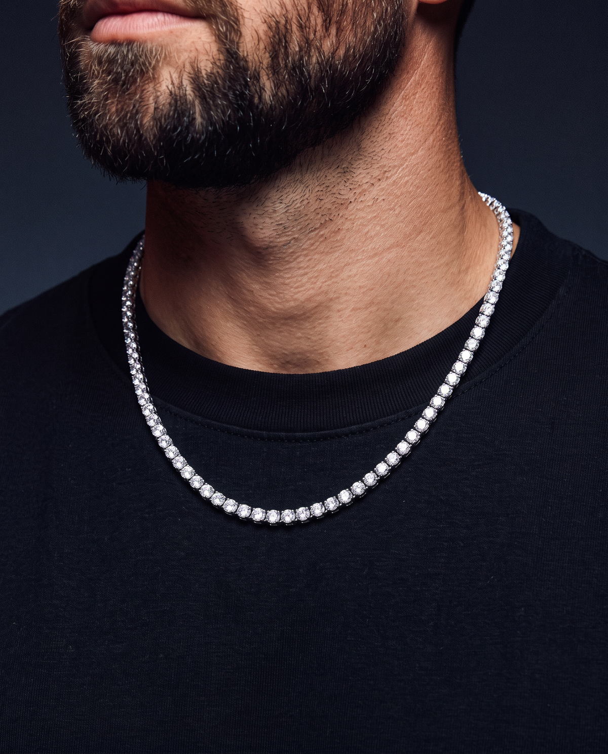 MOISSANITE TENNIS CHAIN. - 5MM