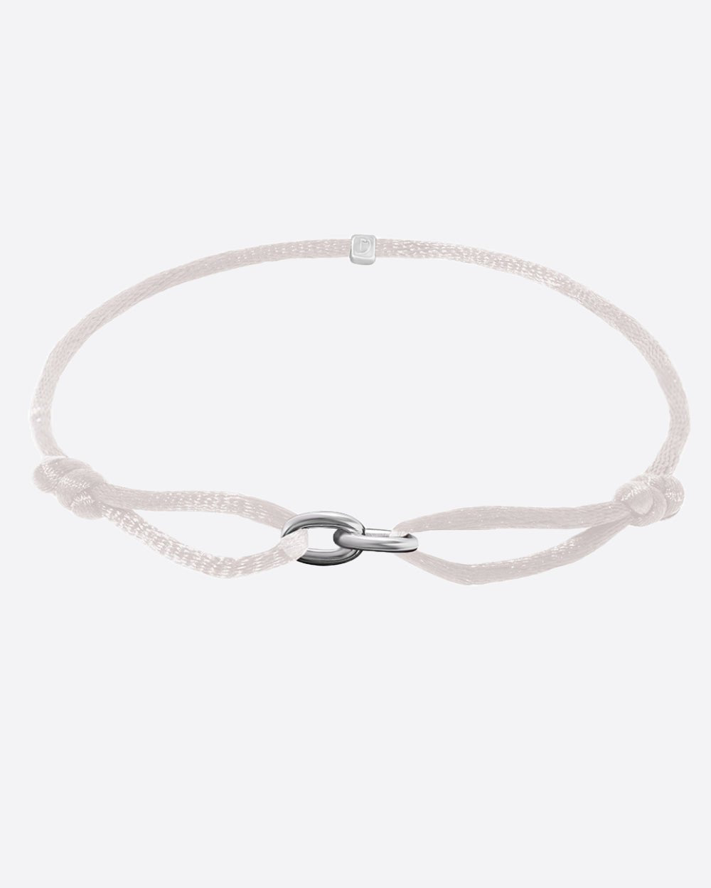 OVAL LINK CORD BRACELET 925. - WHITE GOLD - Drippy Amsterdam