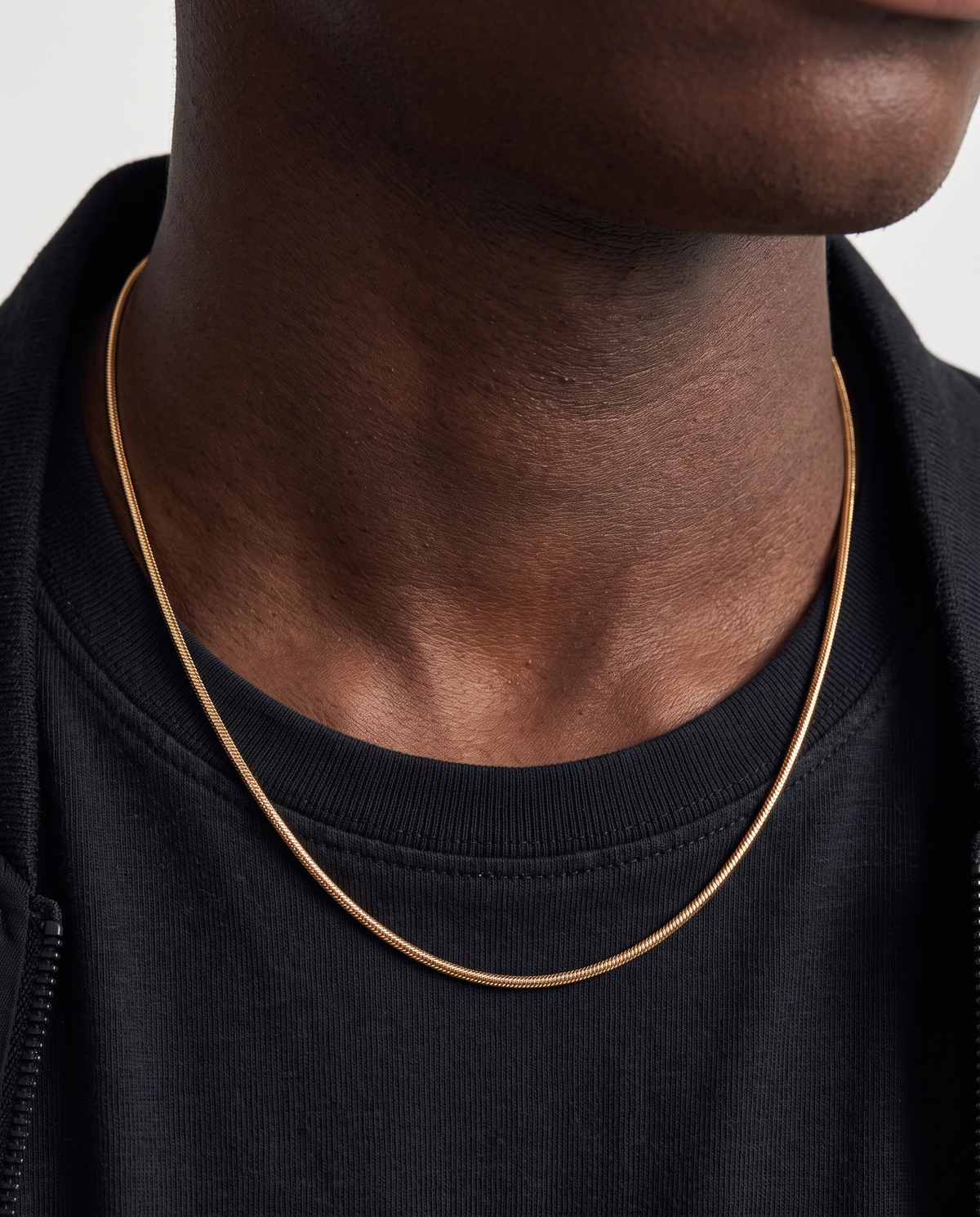 CLEAN SNAKE CHAIN. - 2MM GOLD
