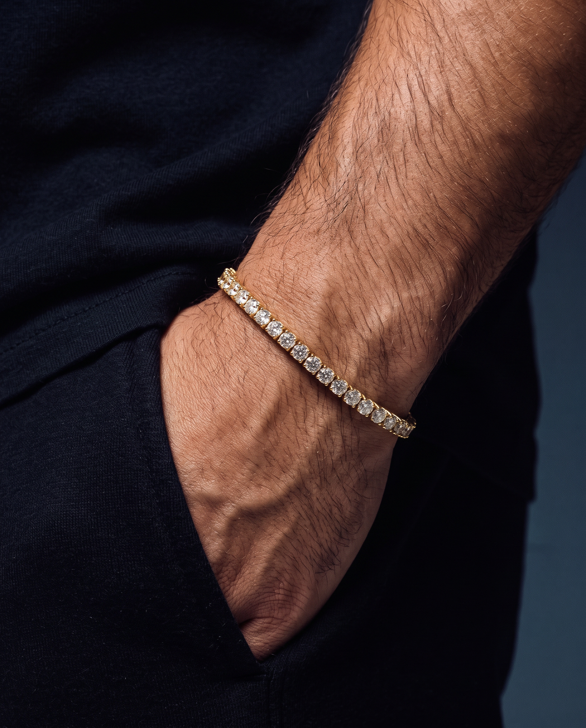 TENNISBOY BRACELET. - 3MM GOLD