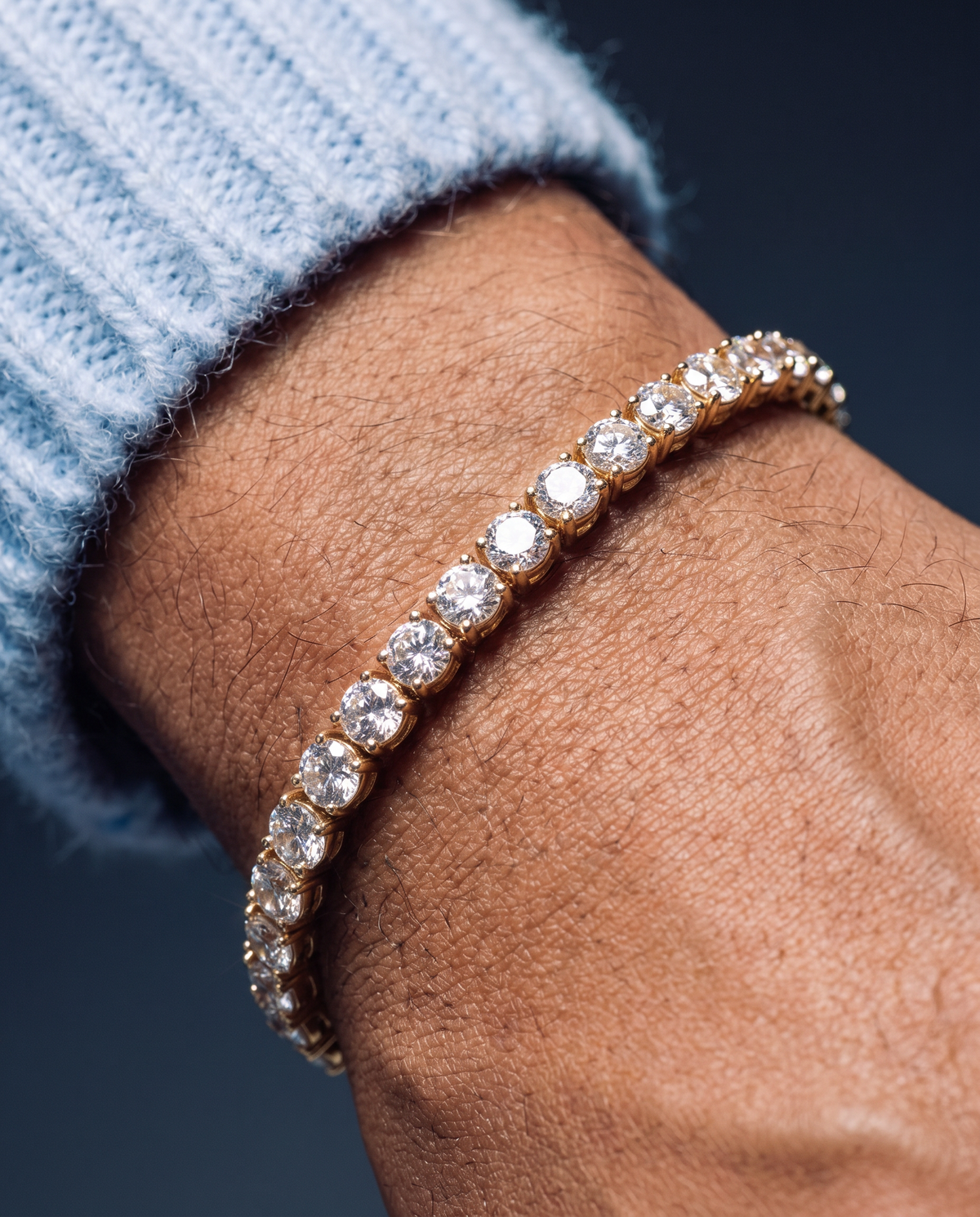 TENNISBOY BRACELET. - 4MM GOLD
