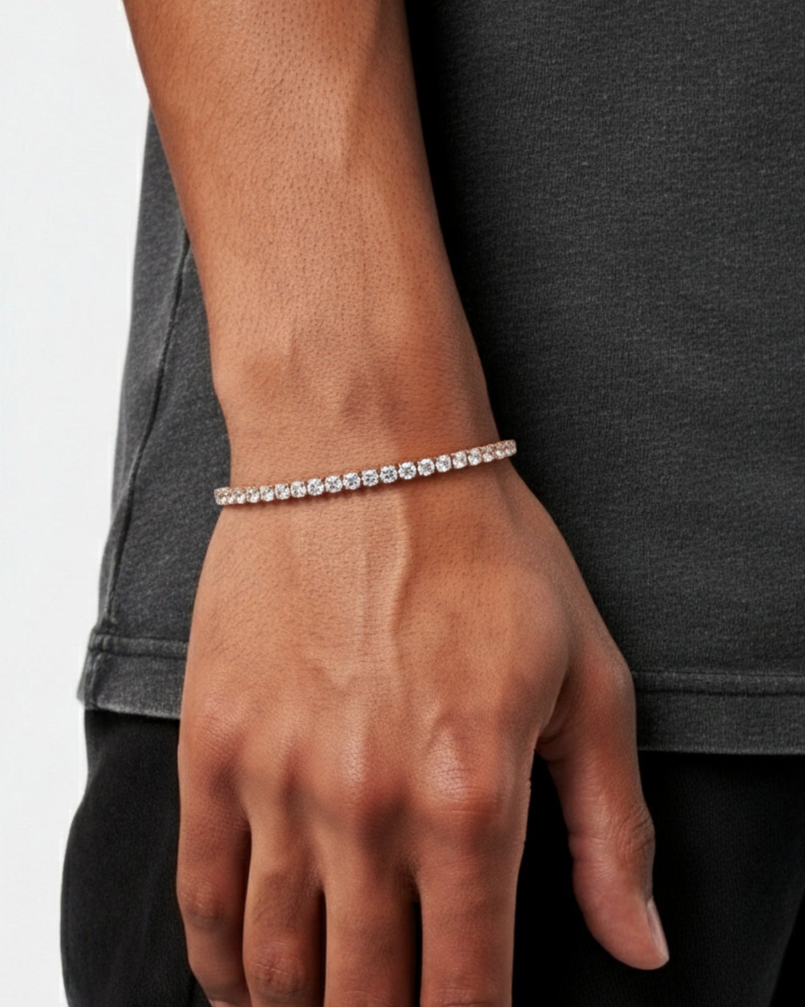 TENNISBOY BRACELET. - 3MM ROSE GOLD - Drippy Amsterdam