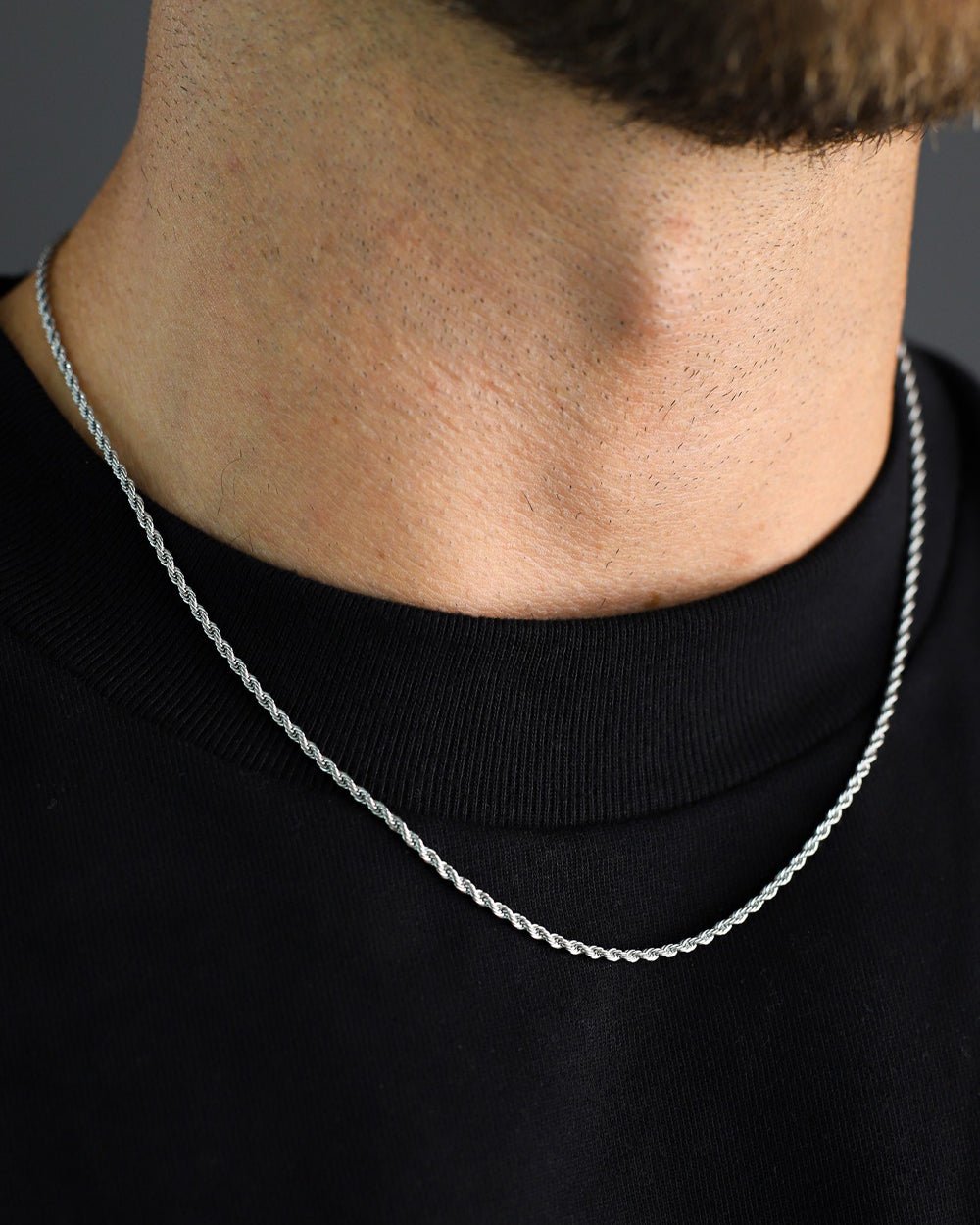 CLEAN ROPE CHAIN. - 2MM WHITE GOLD - Drippy Amsterdam