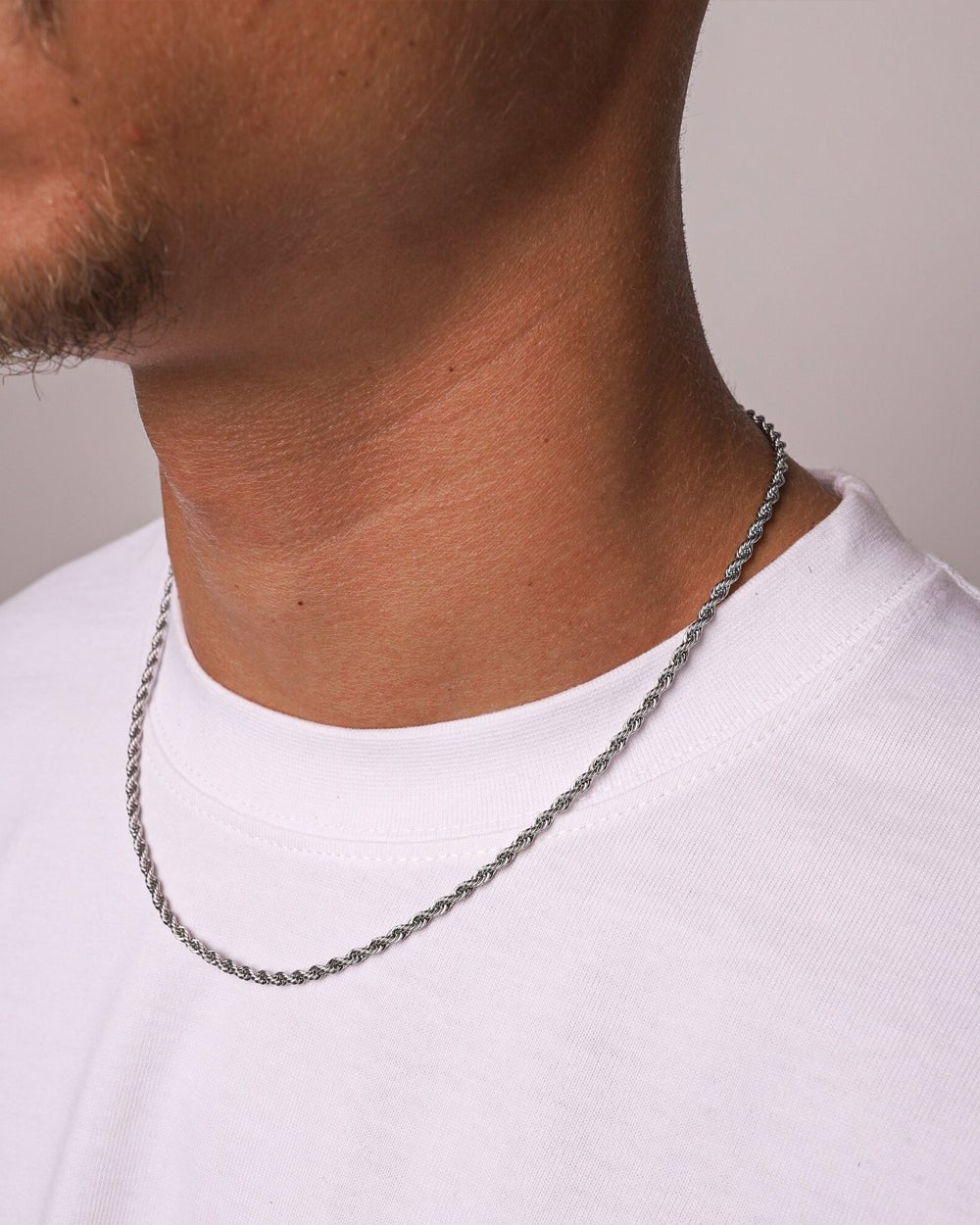 CLEAN ROPE CHAIN. - 3MM WHITE GOLD - Drippy Amsterdam
