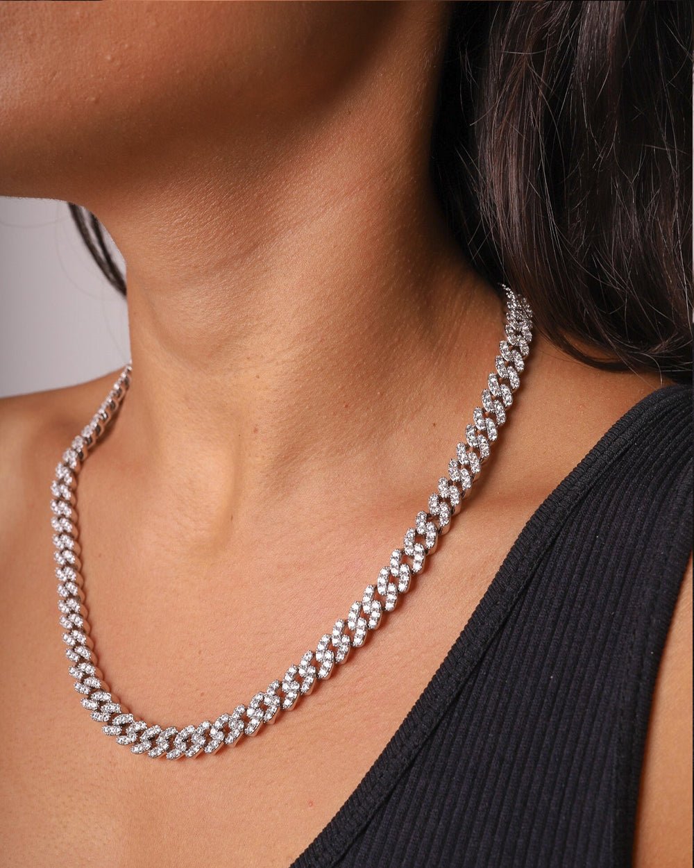 ICY CUBANA CHAIN. - 8MM WHITE GOLD - Drippy Amsterdam